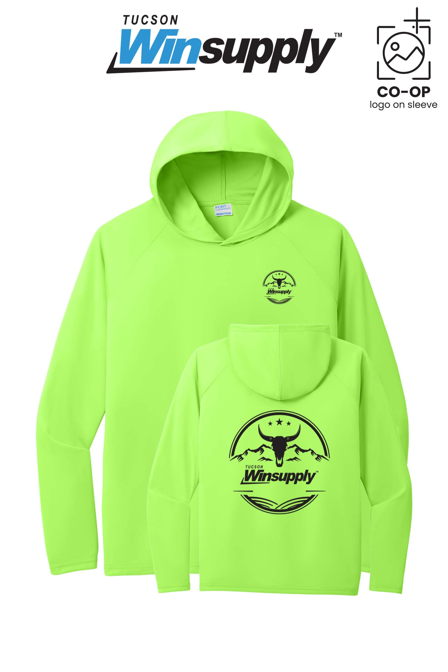 Port & Co™ Performance Pullover Hooded UPF50 Tee - Winsupply Tucson AZ