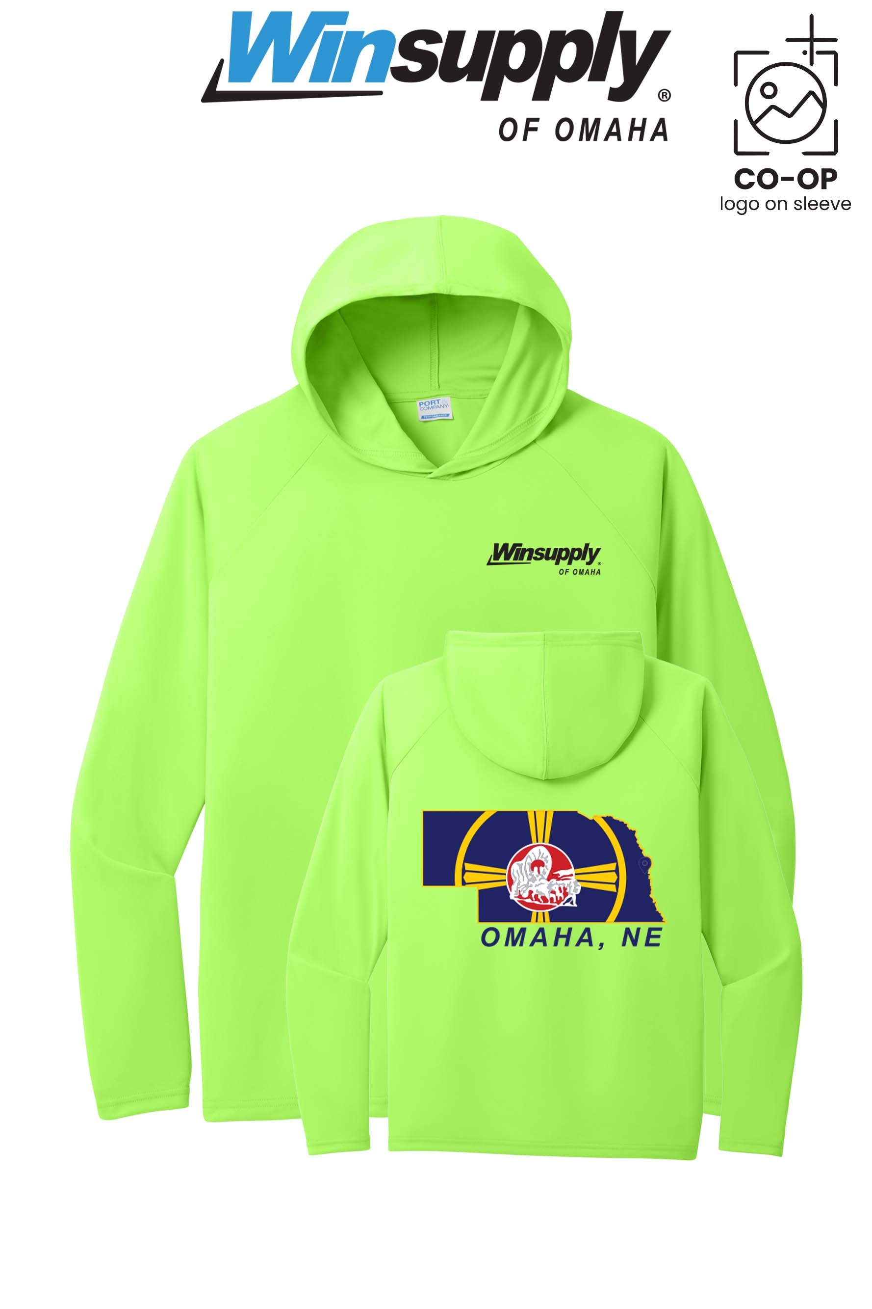 Port & Co™ Performance Pullover Hooded UPF50 Tee - Winsupply of Omaha