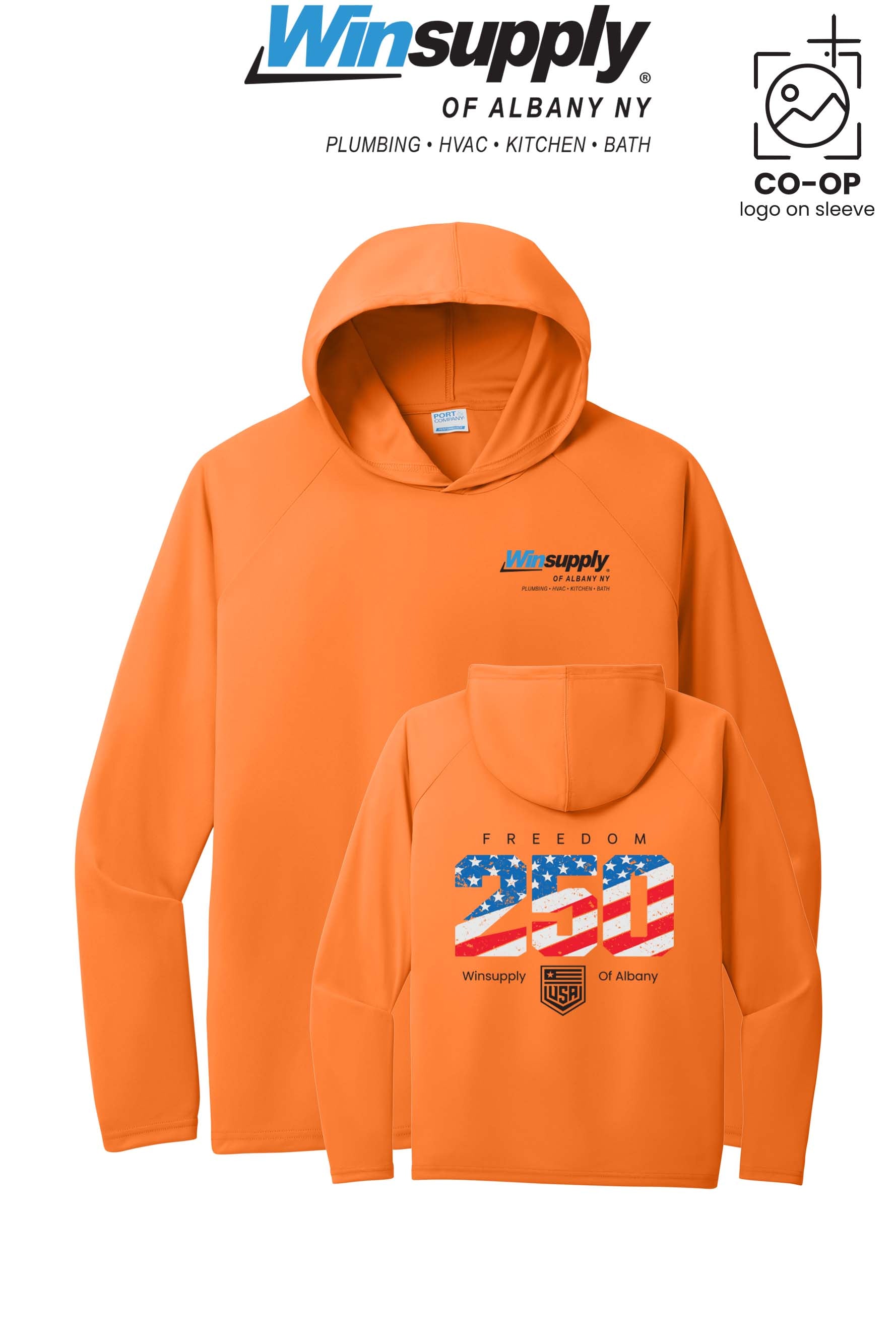 Port & Co™ Performance Pullover Hooded UPF50 Tee - Winsupply of Albany NY