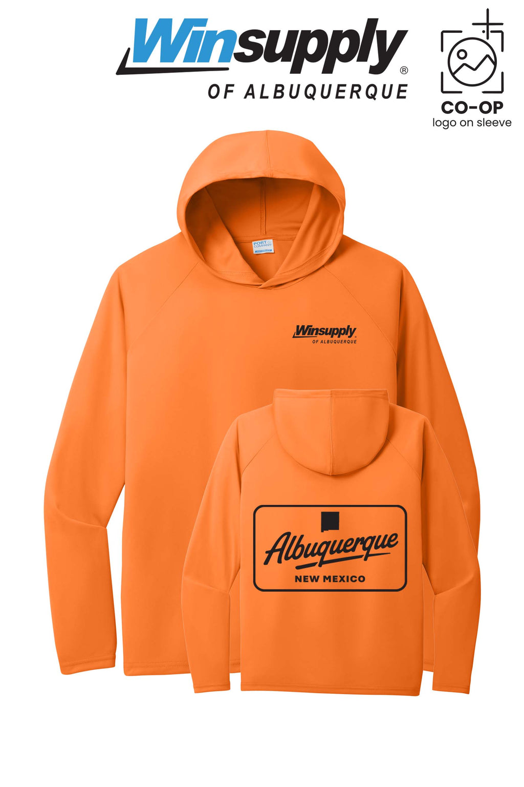 Port & Co™ Performance Pullover Hooded UPF50 Tee - Winsupply of Albuquerque