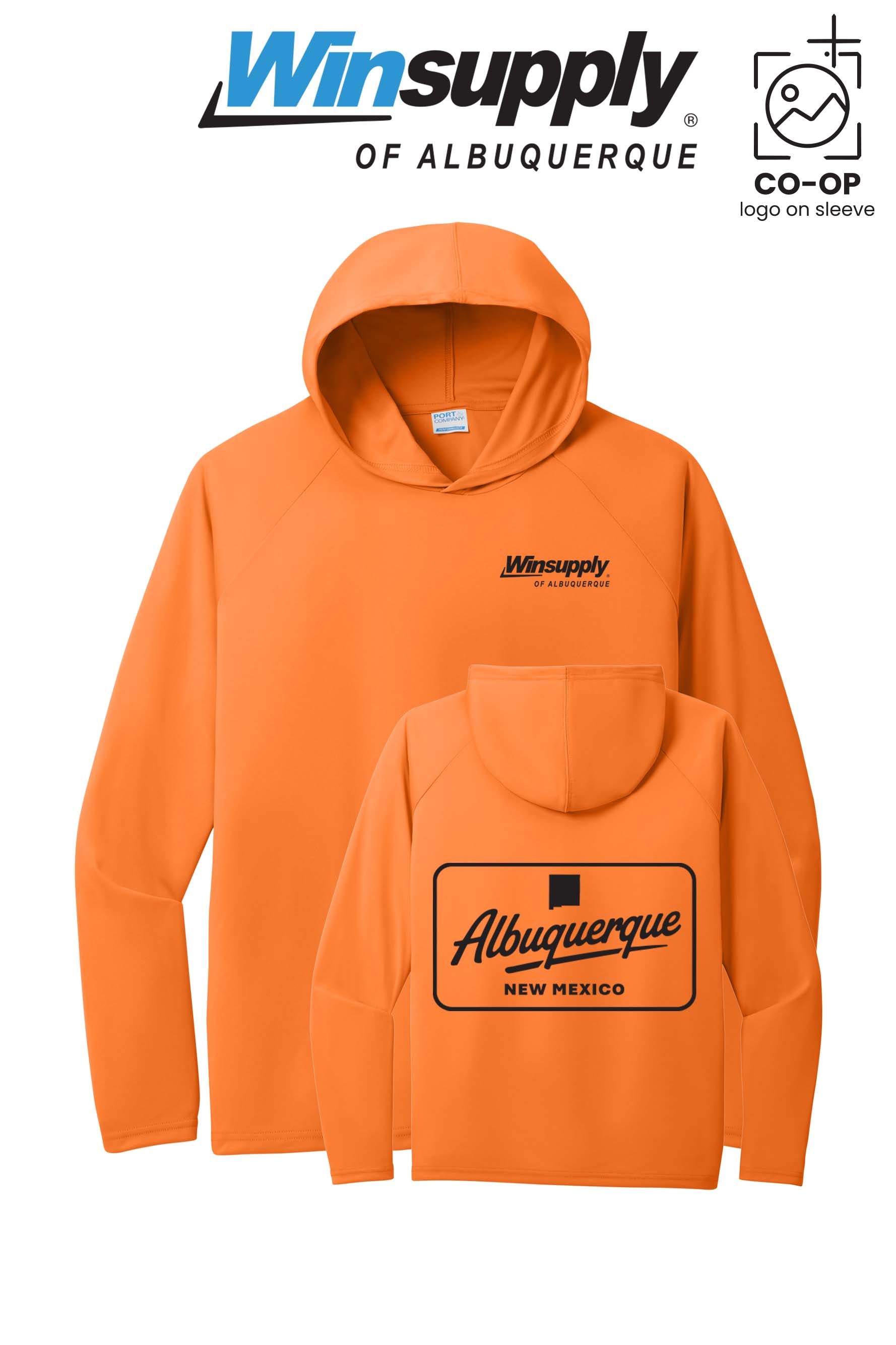 Port & Co™ Performance Pullover Hooded UPF50 Tee - Winsupply of Albuquerque
