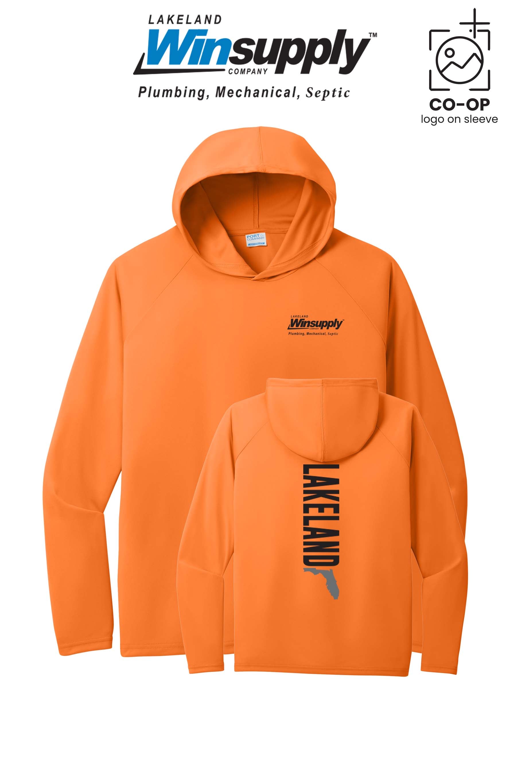 Port & Co™ Performance Pullover Hooded UPF50 Tee - Lakeland Winsupply