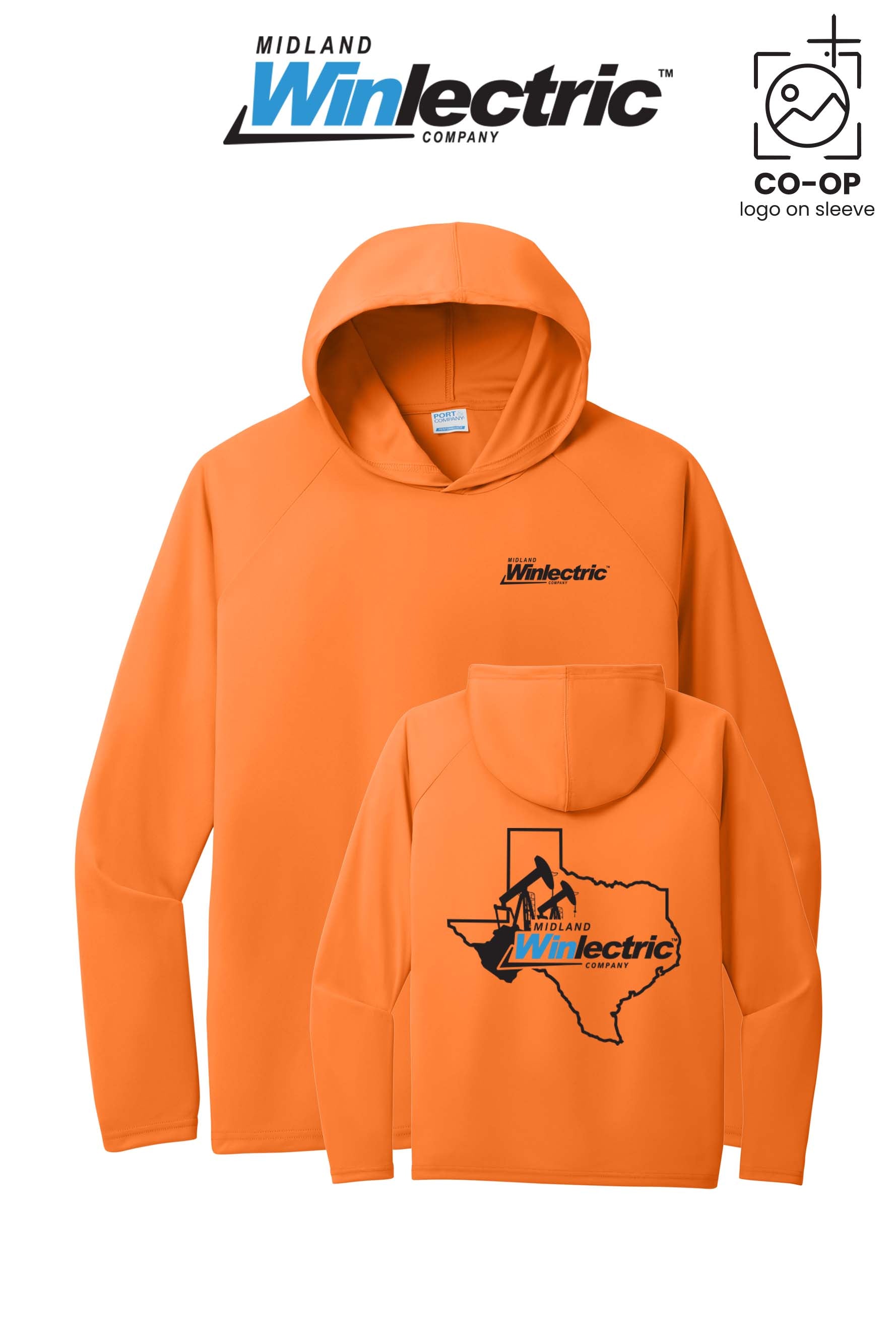 Port & Co™ Performance Pullover Hooded UPF50 Tee - Winlectric of Midland