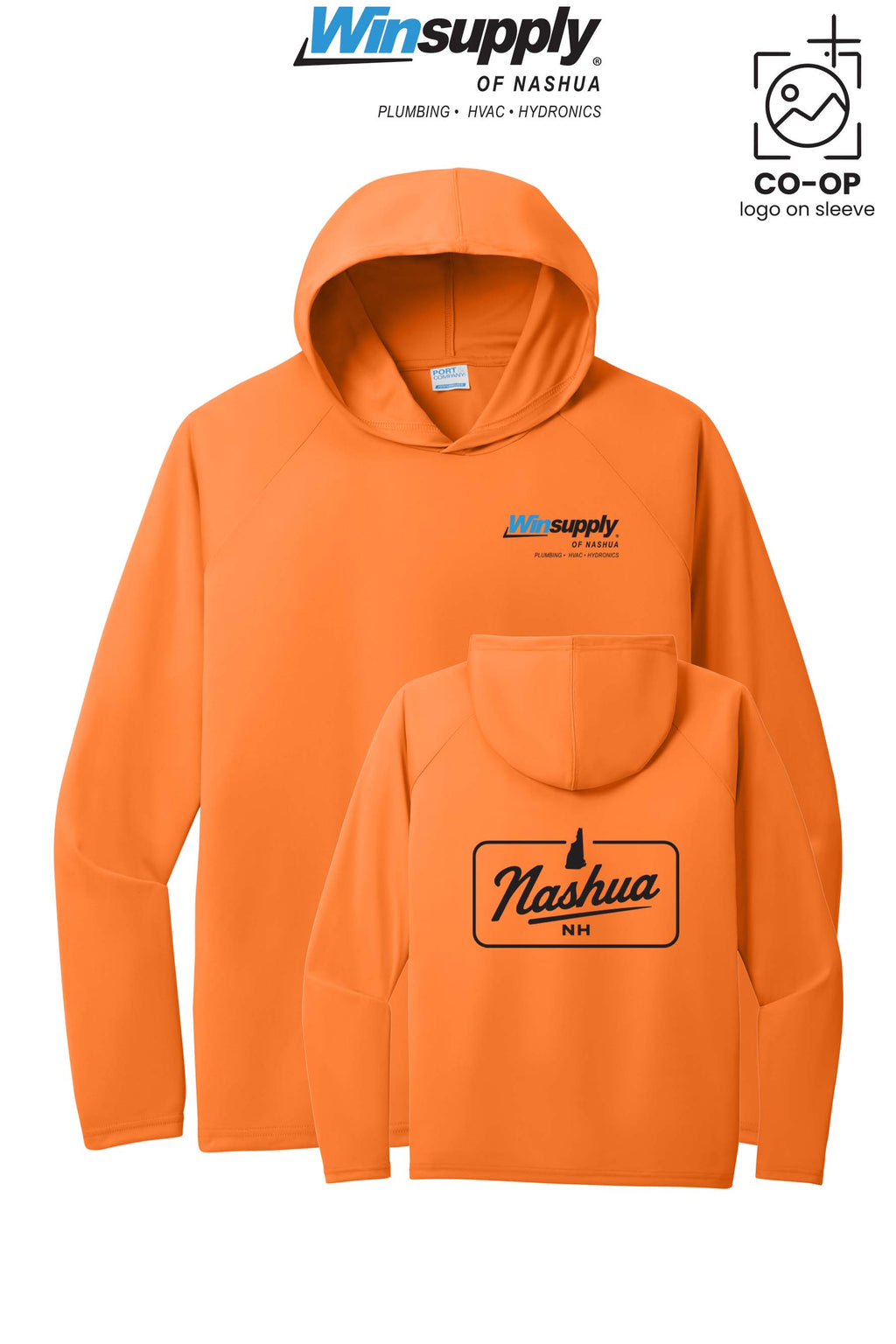 Port & Co™ Performance Pullover Hooded UPF50 Tee - Winsupply of Nashua