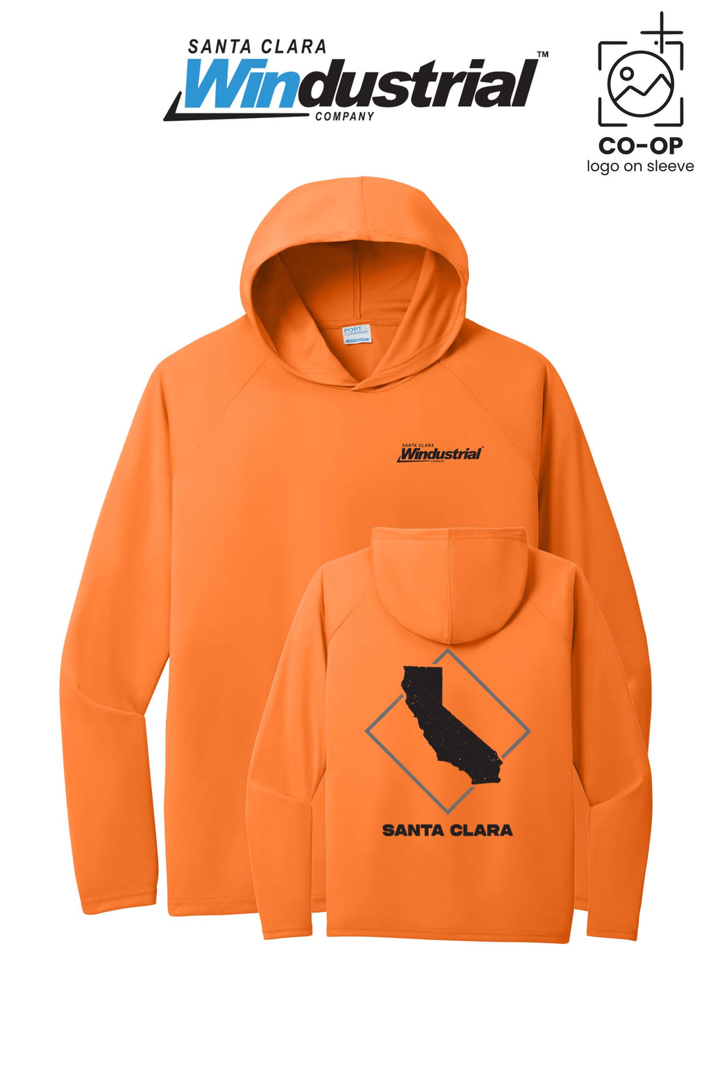 Port & Co™ Performance Pullover Hooded UPF50 Tee - Santa Clara Windustrial