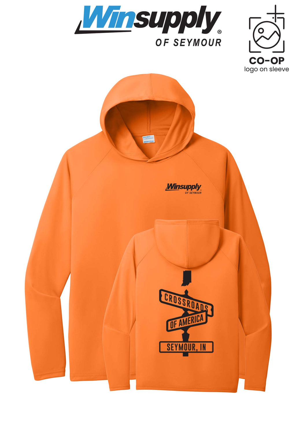 Port & Co™ Performance Pullover Hooded UPF50 Tee - Winsupply of Seymour IN