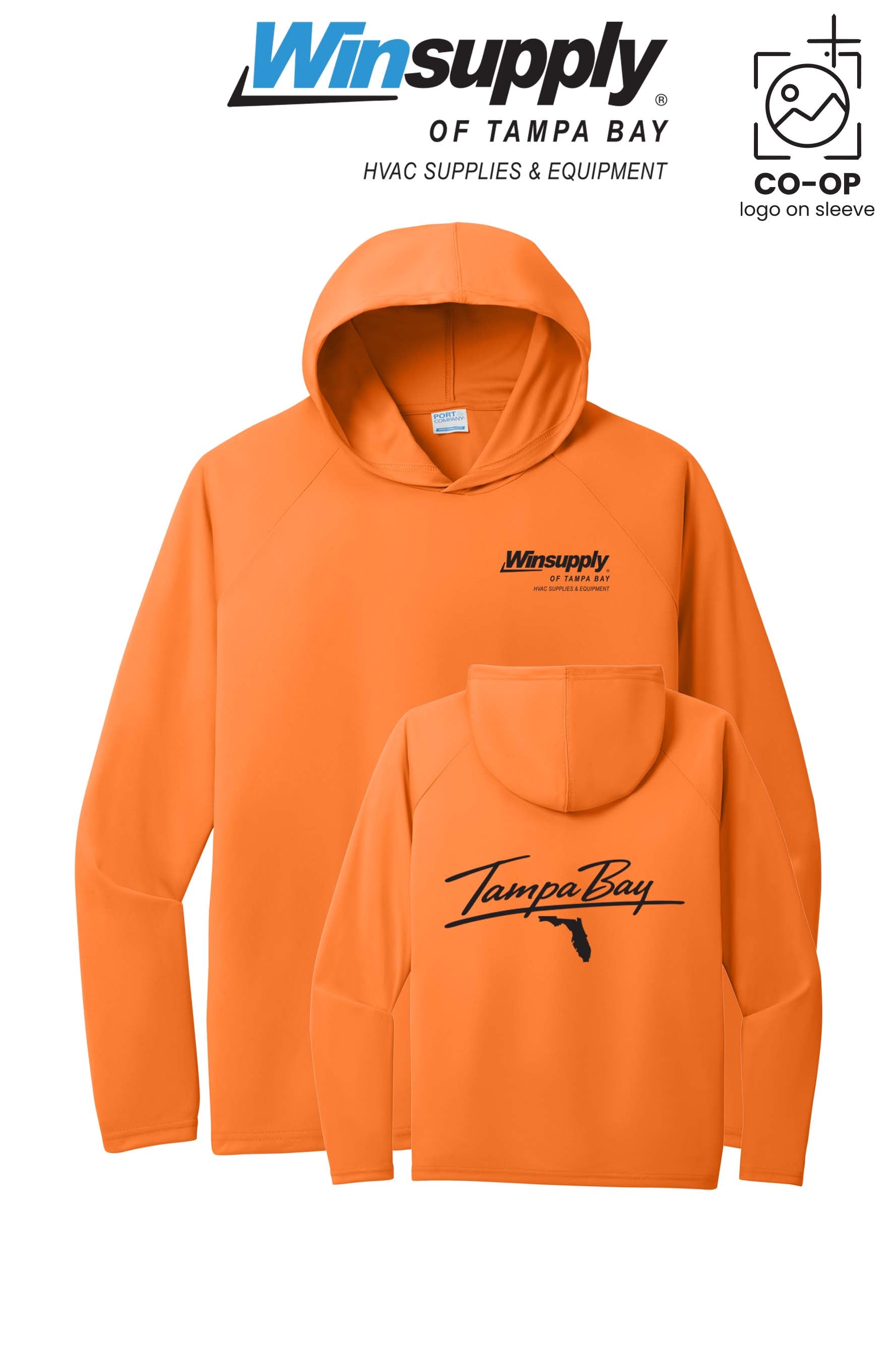 Port & Co™ Performance Pullover Hooded UPF50 Tee - Winsupply of Tampa Bay
