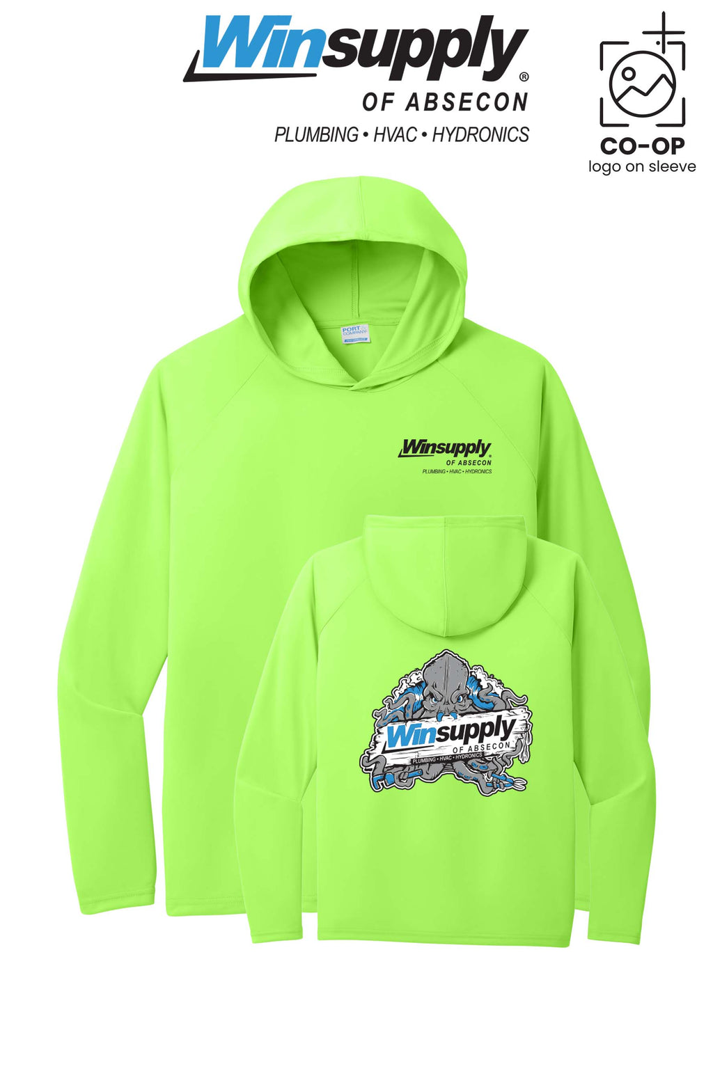 Port & Co™ Performance Pullover Hooded UPF50 Tee - Winsupply of Absecon