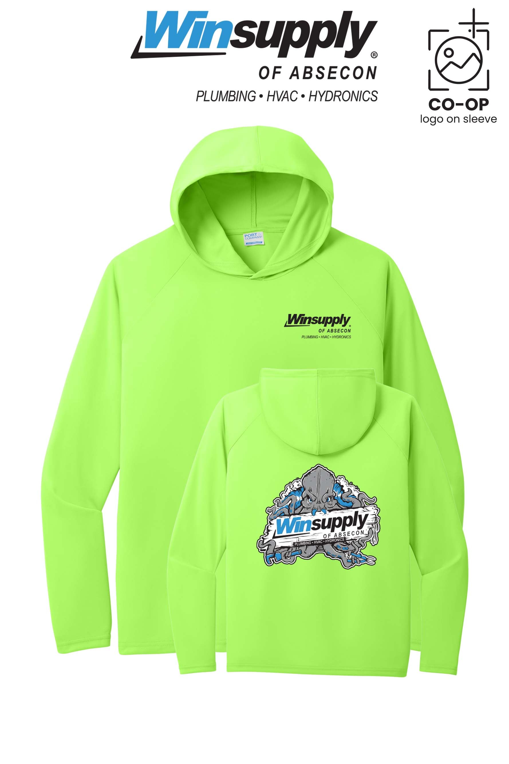 Port & Co™ Performance Pullover Hooded UPF50 Tee - Winsupply of Absecon
