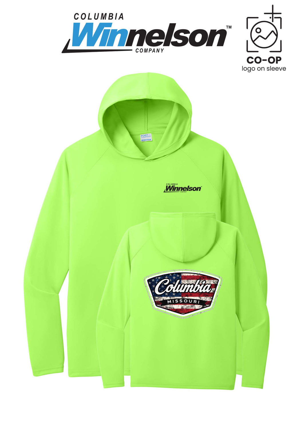 Port & Co™ Performance Pullover Hooded UPF50 Tee - Columbia MO Winnelson