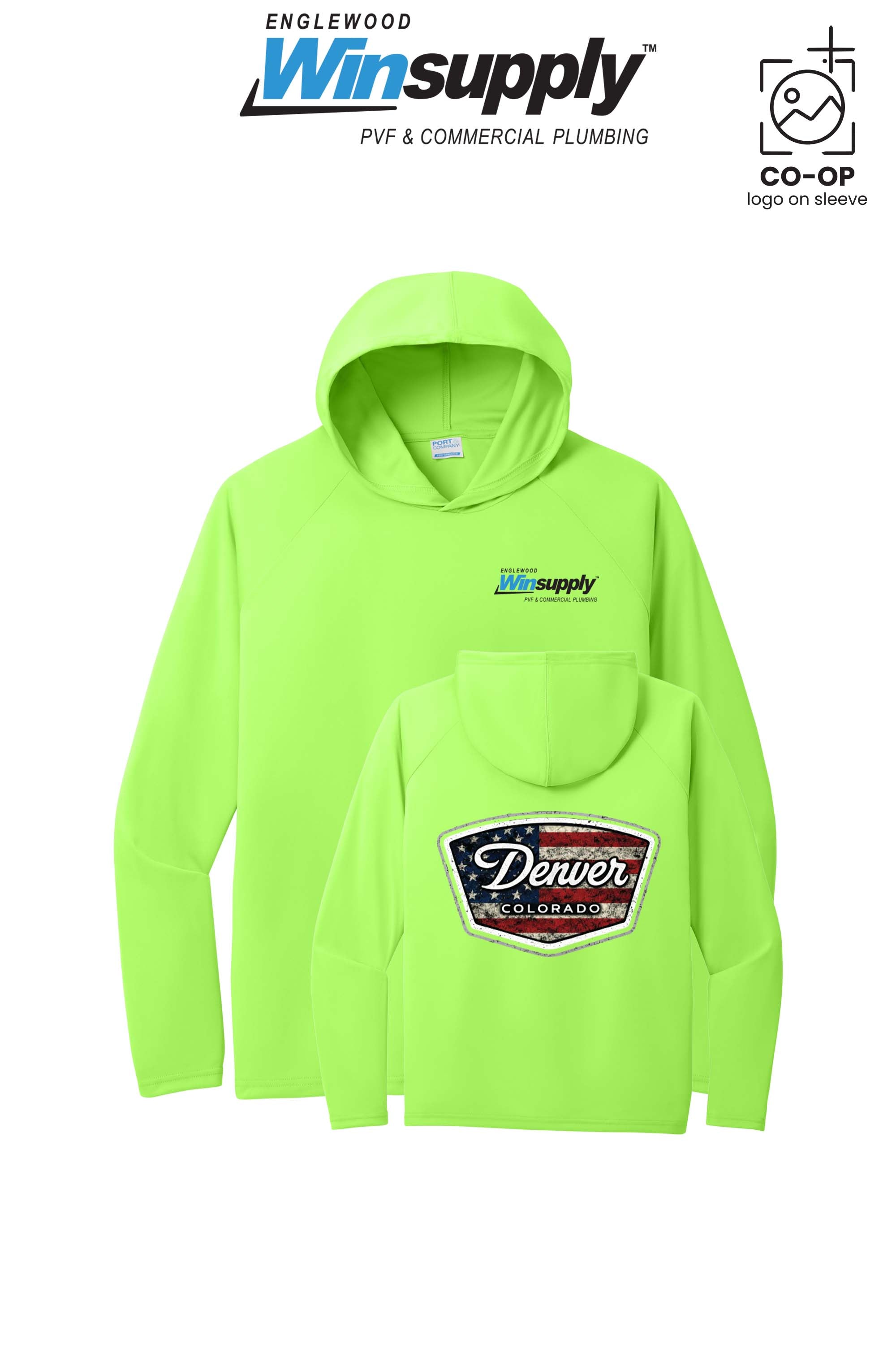Port & Co™ Performance Pullover Hooded UPF50 Tee - Englewood Winsupply