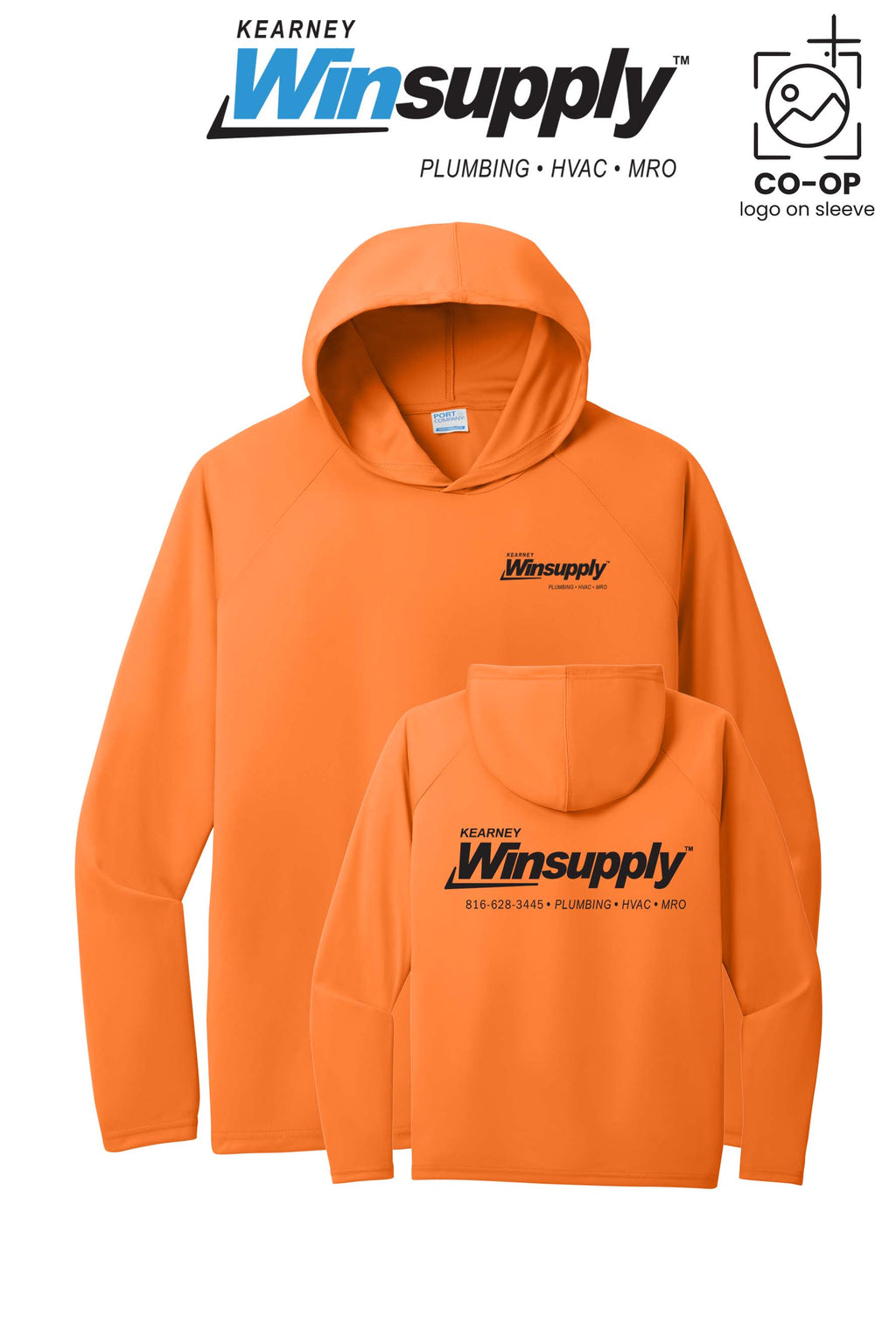 Port & Co™ Performance Pullover Hooded UPF50 Tee - Kearney Winsupply
