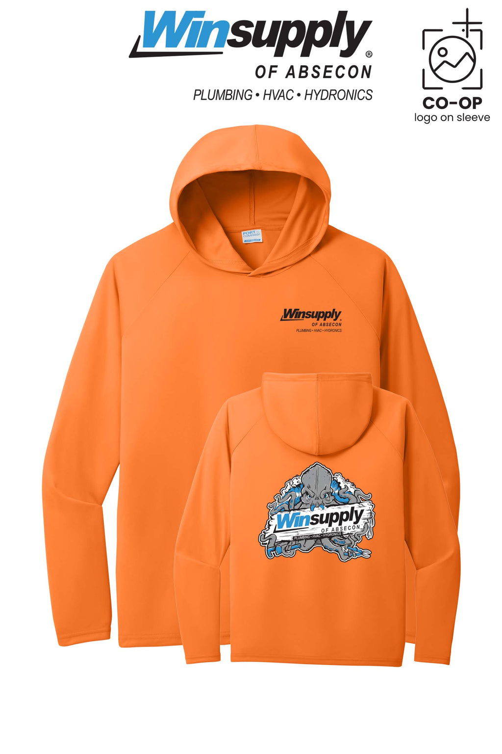 Port & Co™ Performance Pullover Hooded UPF50 Tee - Winsupply of Absecon