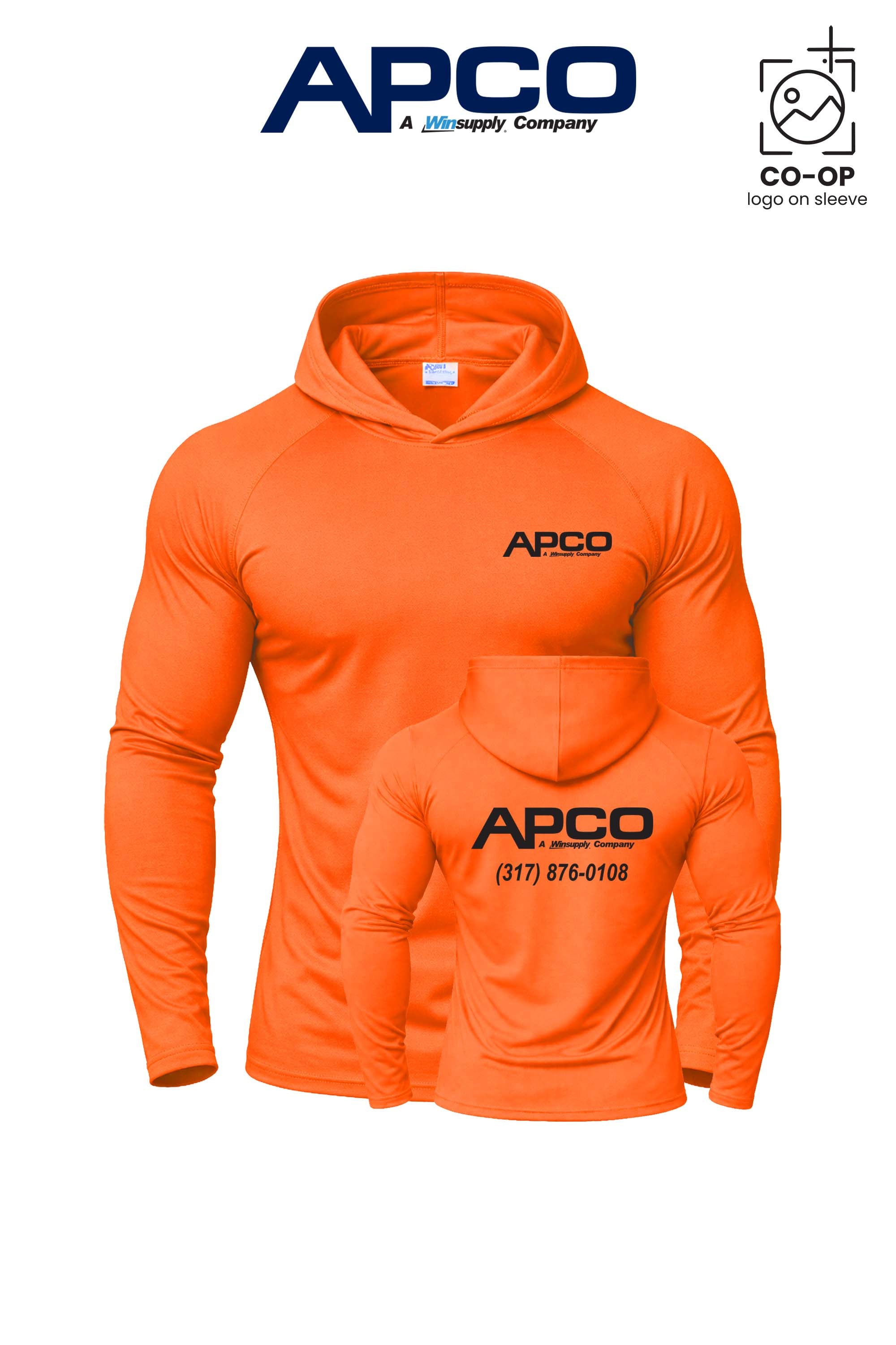 Port & Co™ Performance Pullover Hooded UPF50 Tee - APCO Supply - Indianapolis