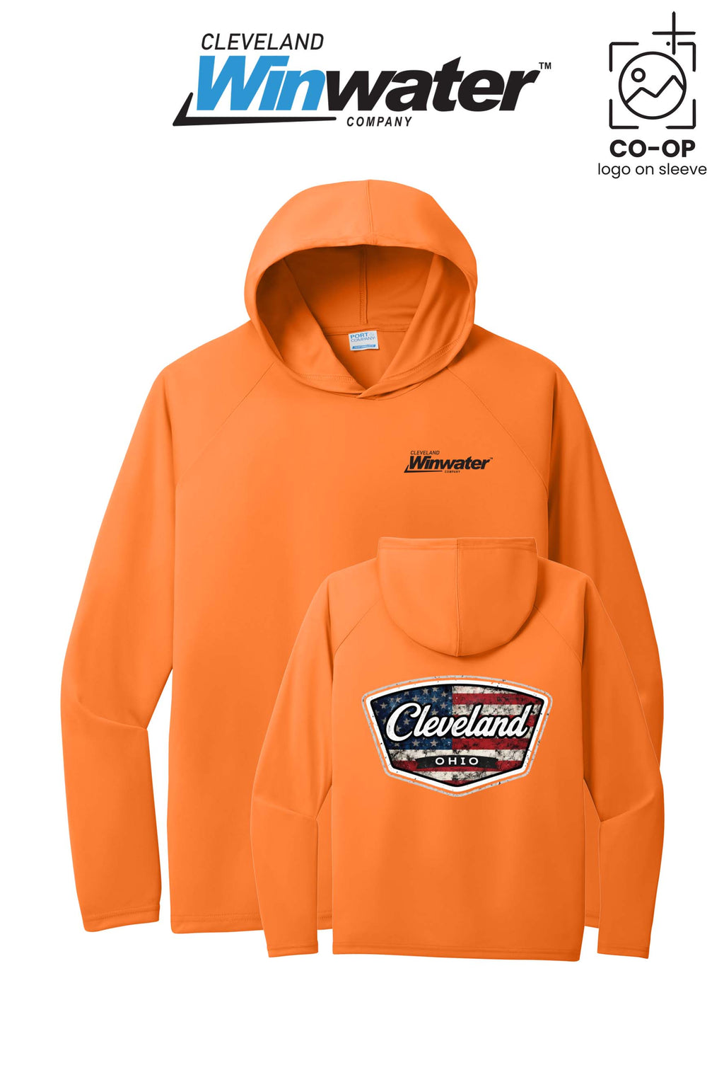 Port & Co™ Performance Pullover Hooded UPF50 Tee - Winwater of Cleveland