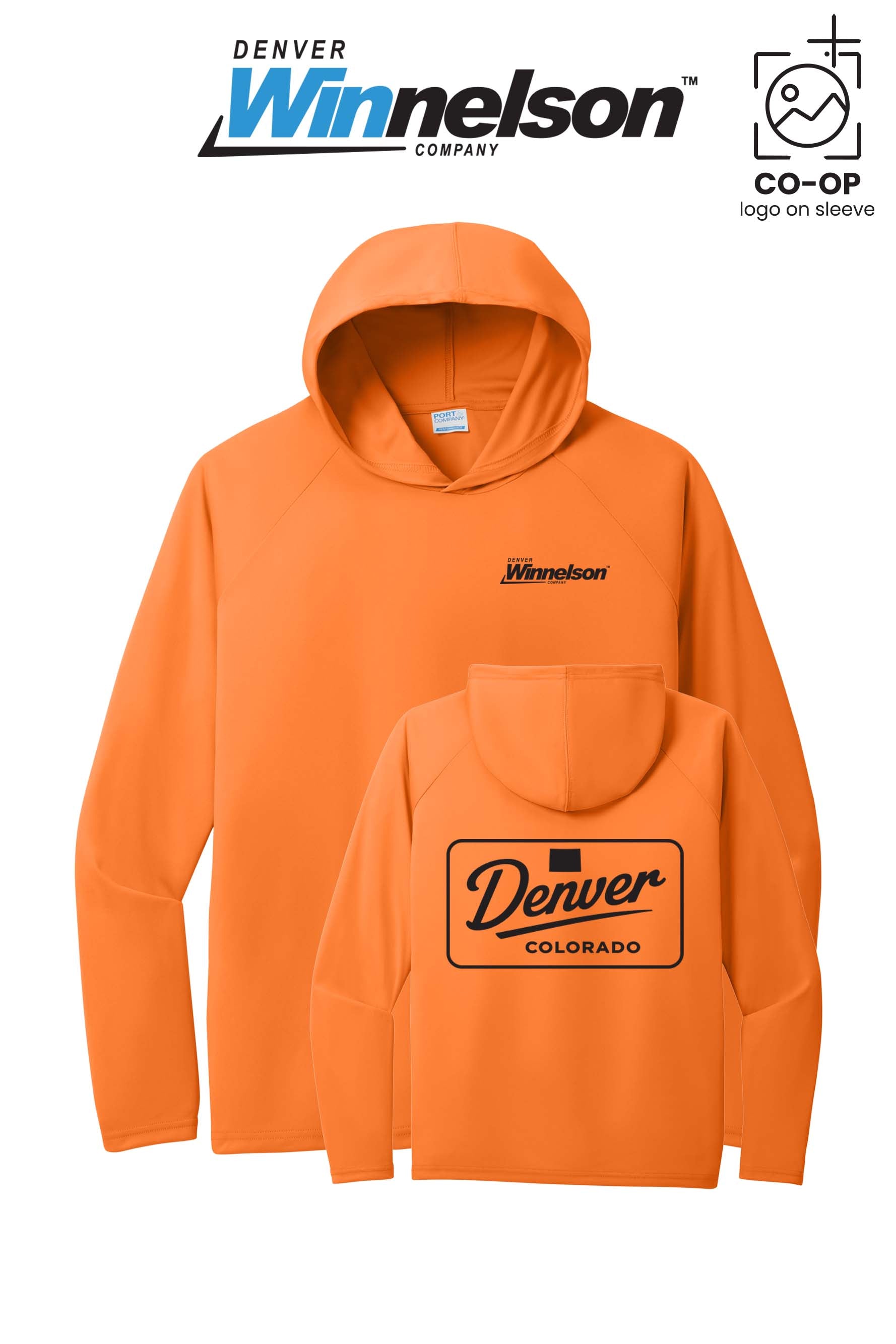 Port & Co™ Performance Pullover Hooded UPF50 Tee - Denver Winnelson