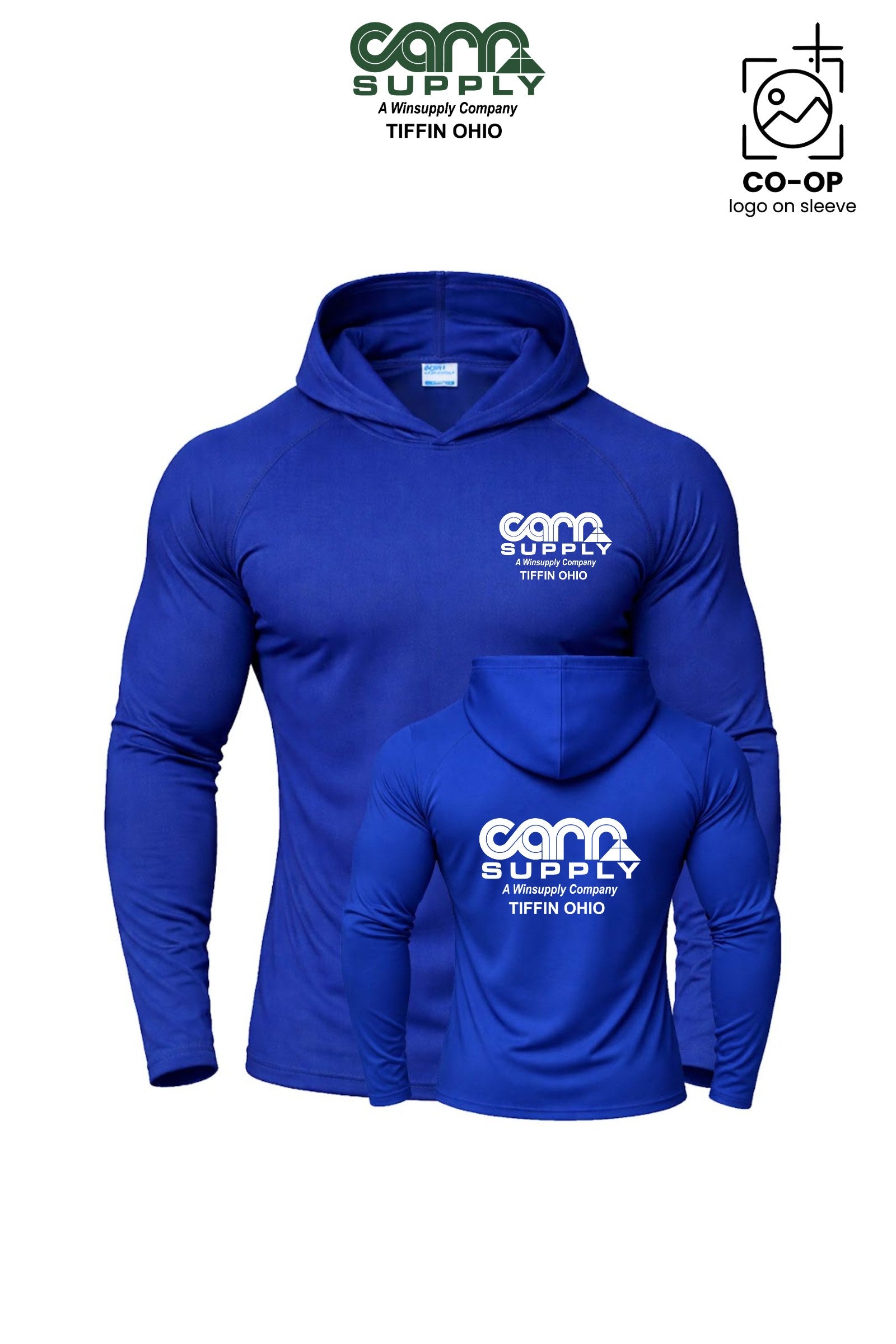 Port & Co™ Performance Pullover Hooded UPF50 Tee - Carr Supply - Tiffin