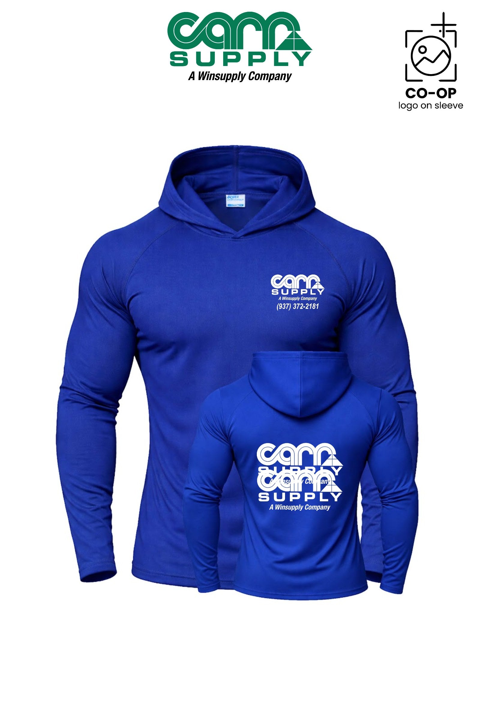Port & Co™ Performance Pullover Hooded UPF50 Tee - Carr Supply - Xenia