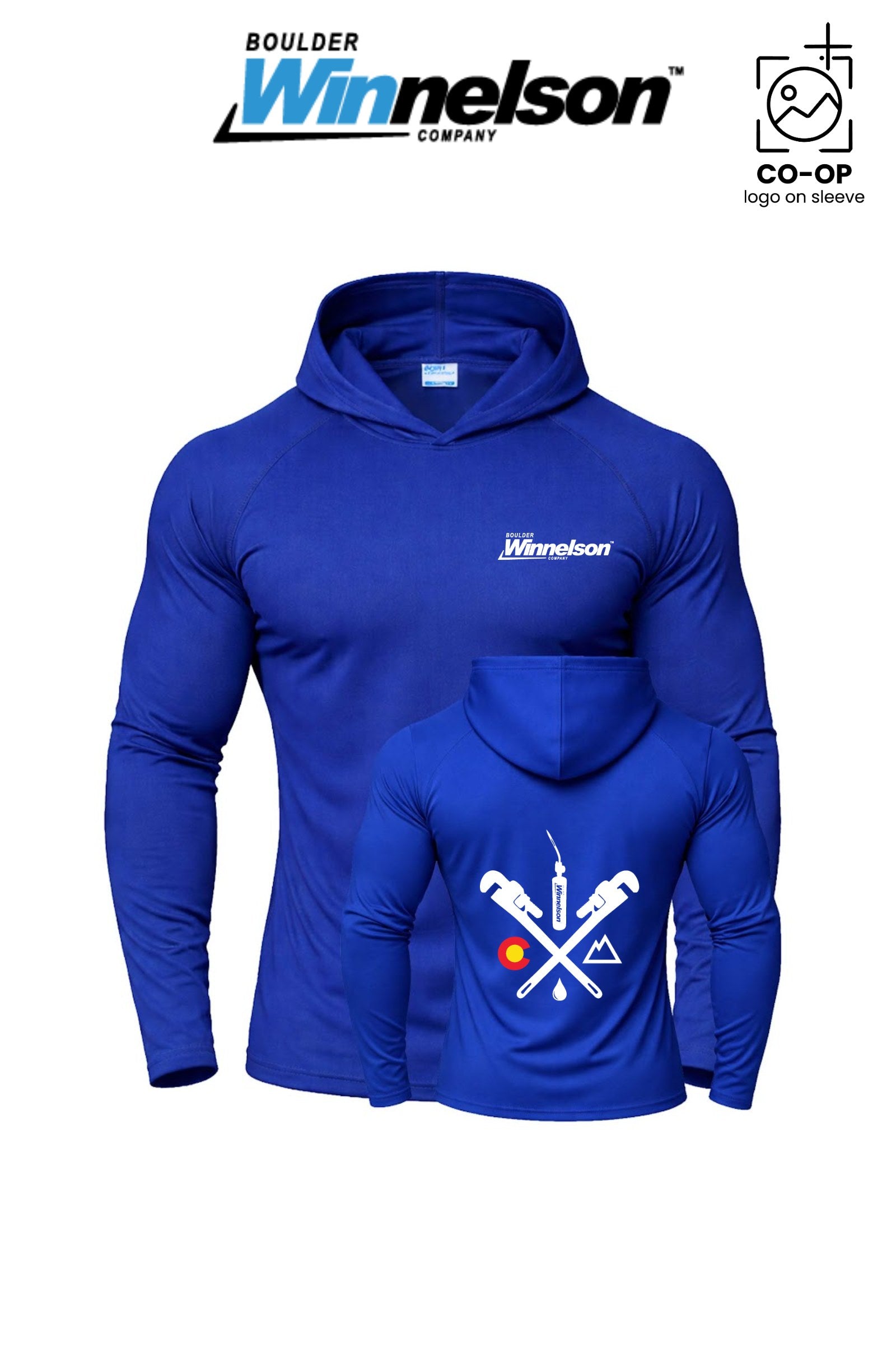 Port & Co™ Performance Pullover Hooded UPF50 Tee - Boulder Winnelson