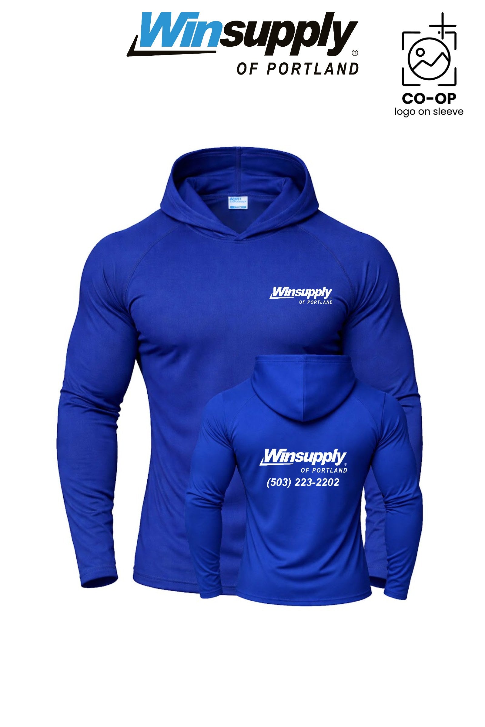 Port & Co™ Performance Pullover Hooded UPF50 Tee - Winsupply of Portland