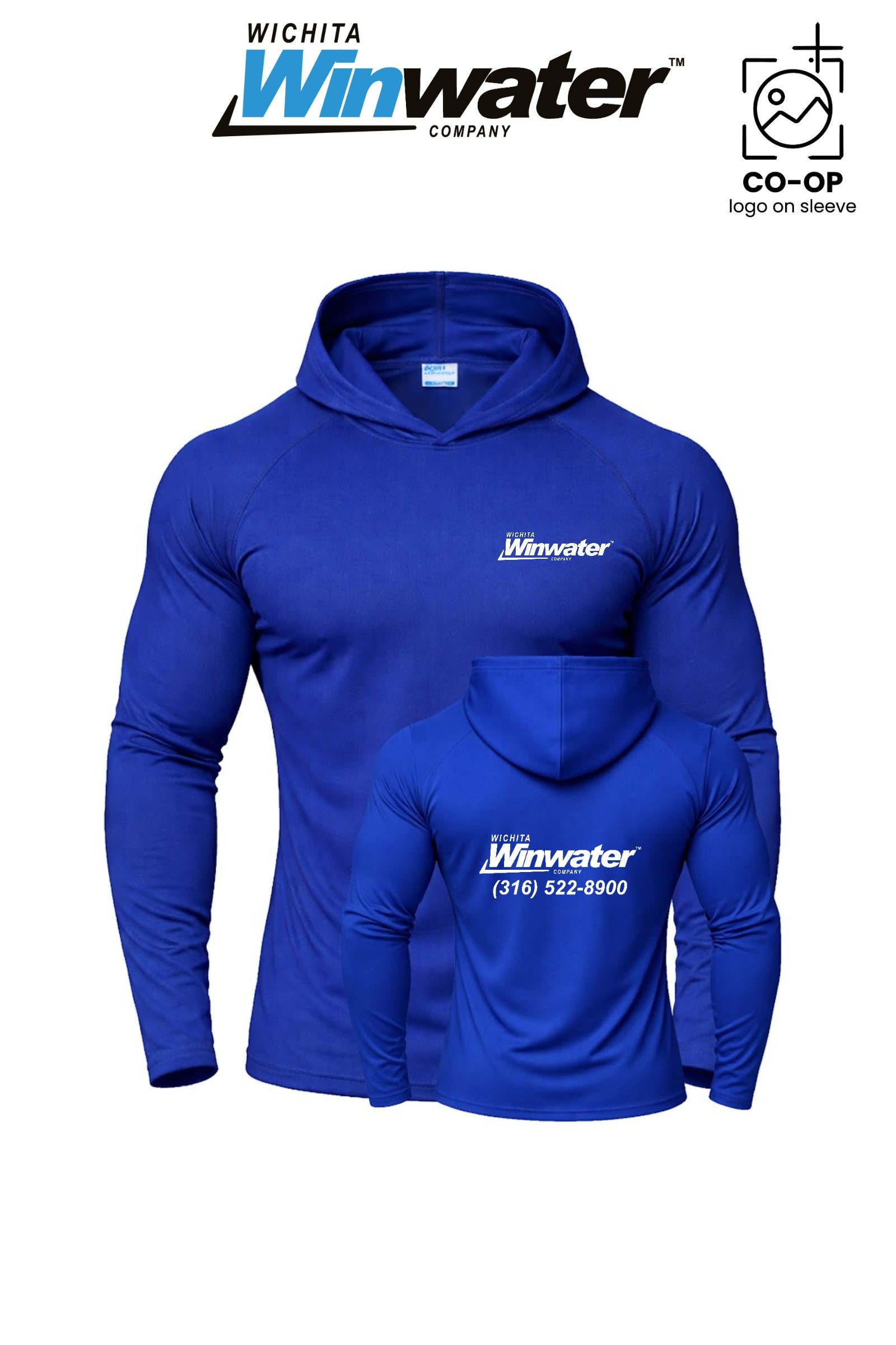 Port & Co™ Performance Pullover Hooded UPF50 Tee - Wichita Winwater