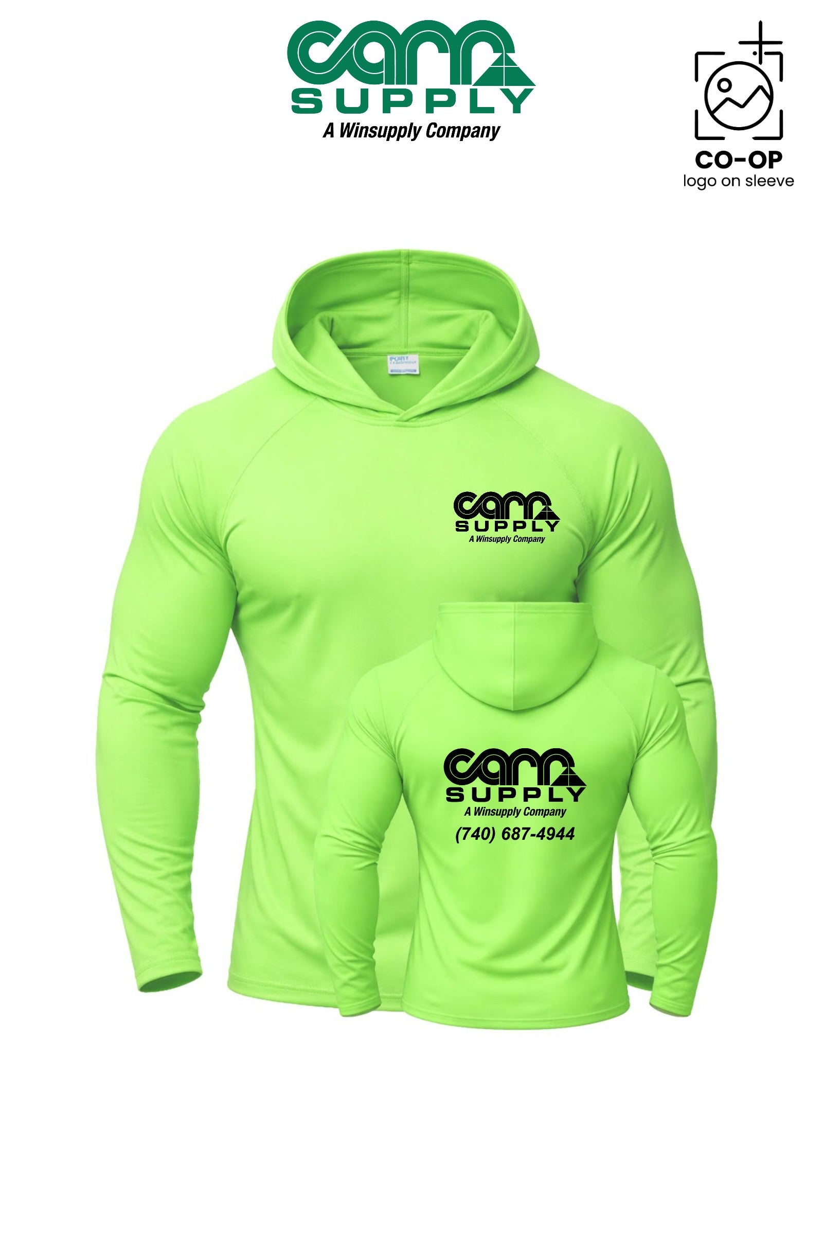 Port & Co™ Performance Pullover Hooded UPF50 Tee - Carr Supply - Lancaster
