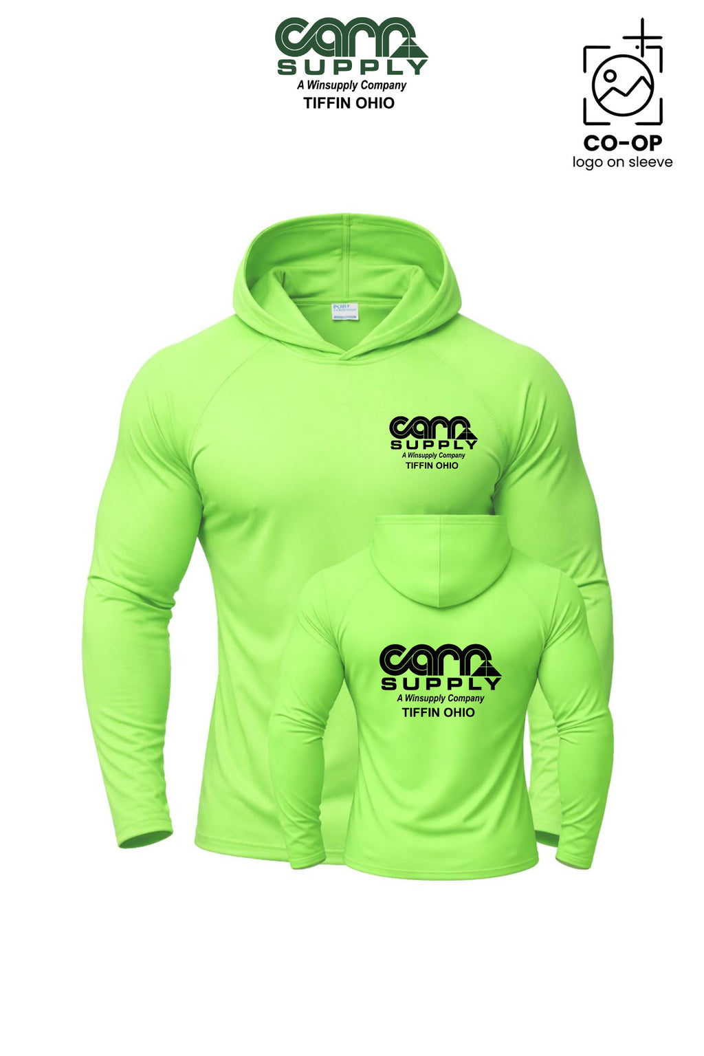 Port & Co™ Performance Pullover Hooded UPF50 Tee - Carr Supply - Tiffin