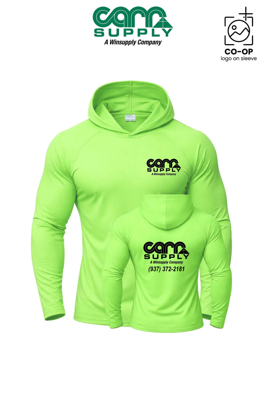 Port & Co™ Performance Pullover Hooded UPF50 Tee - Carr Supply - Xenia