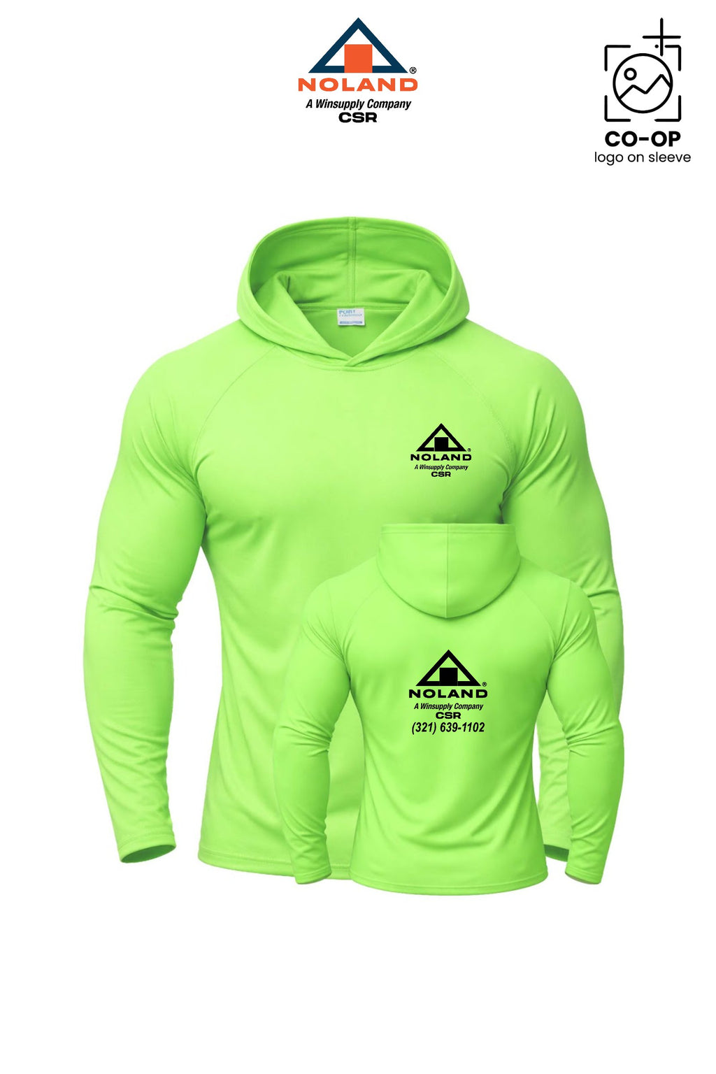 Port & Co™ Performance Pullover Hooded UPF50 Tee - Noland CSR