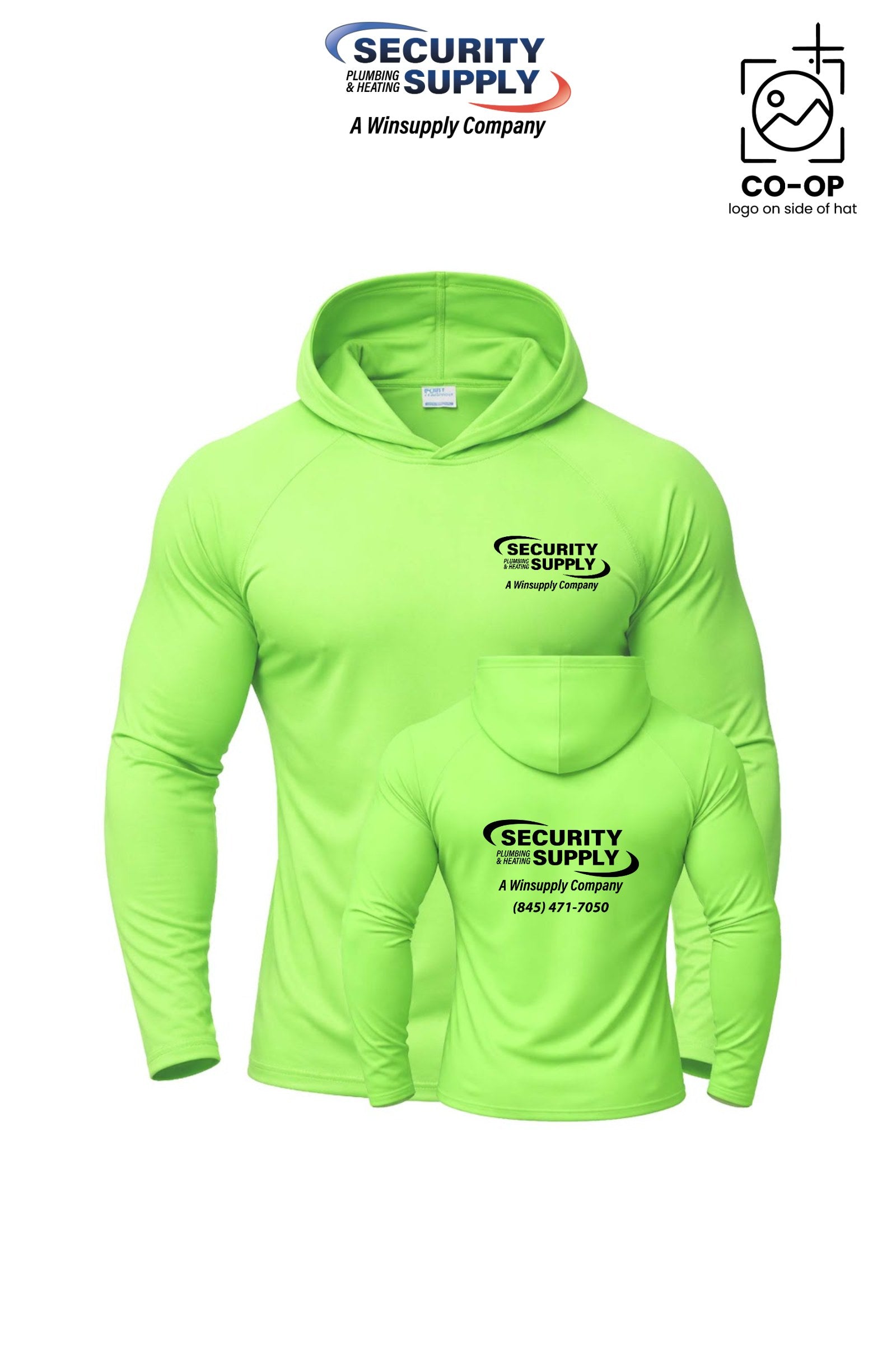 Port & Co™ Performance Pullover Hooded UPF50 Tee - Security Plumbing & Heating Supply - Poughkeepsie, NY