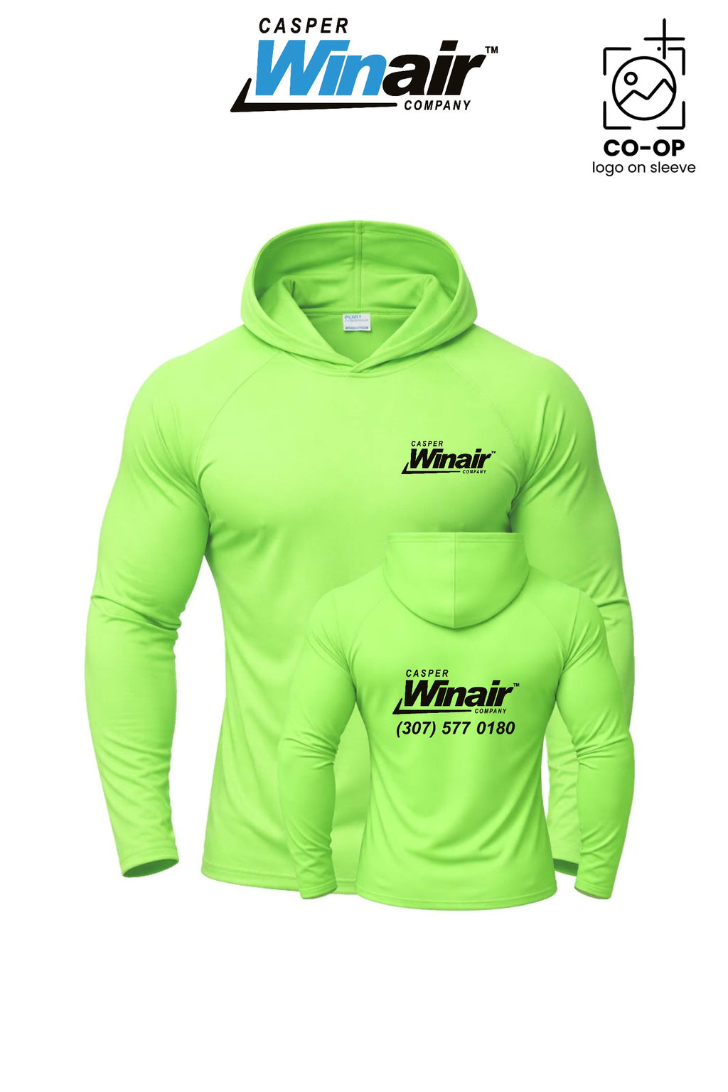 Port & Co™ Performance Pullover Hooded UPF50 Tee - Casper Winair
