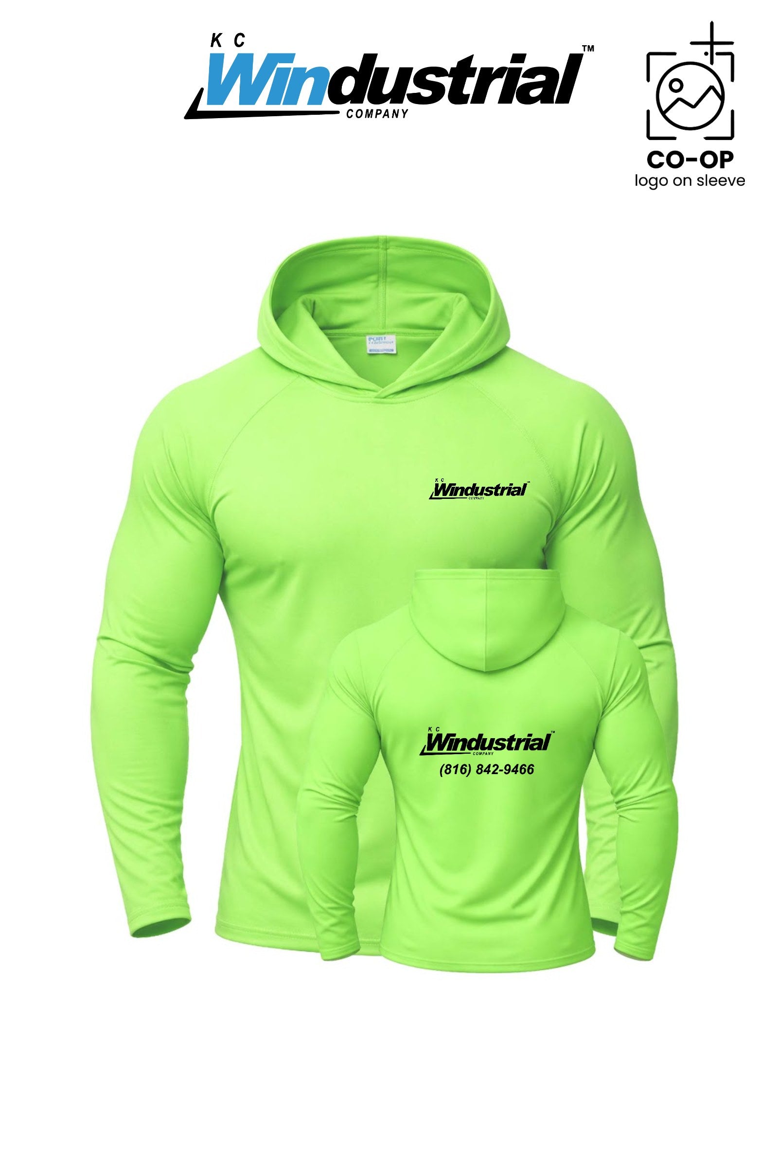 Port & Co™ Performance Pullover Hooded UPF50 Tee - KC Windustrial
