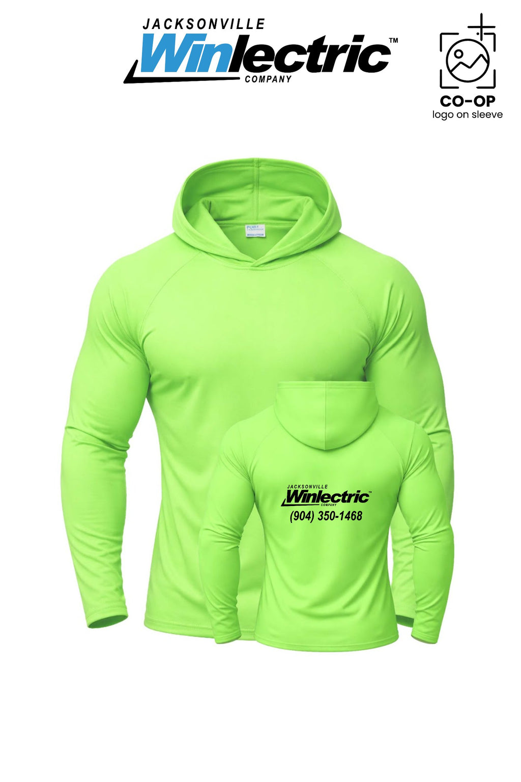 Port & Co™ Performance Pullover Hooded UPF50 Tee - Jacksonville Winlectric