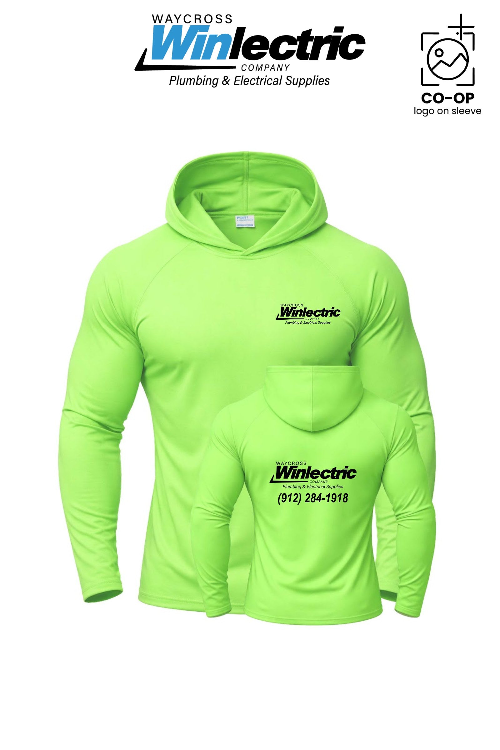 Port & Co™ Performance Pullover Hooded UPF50 Tee - Waycross Winlectric