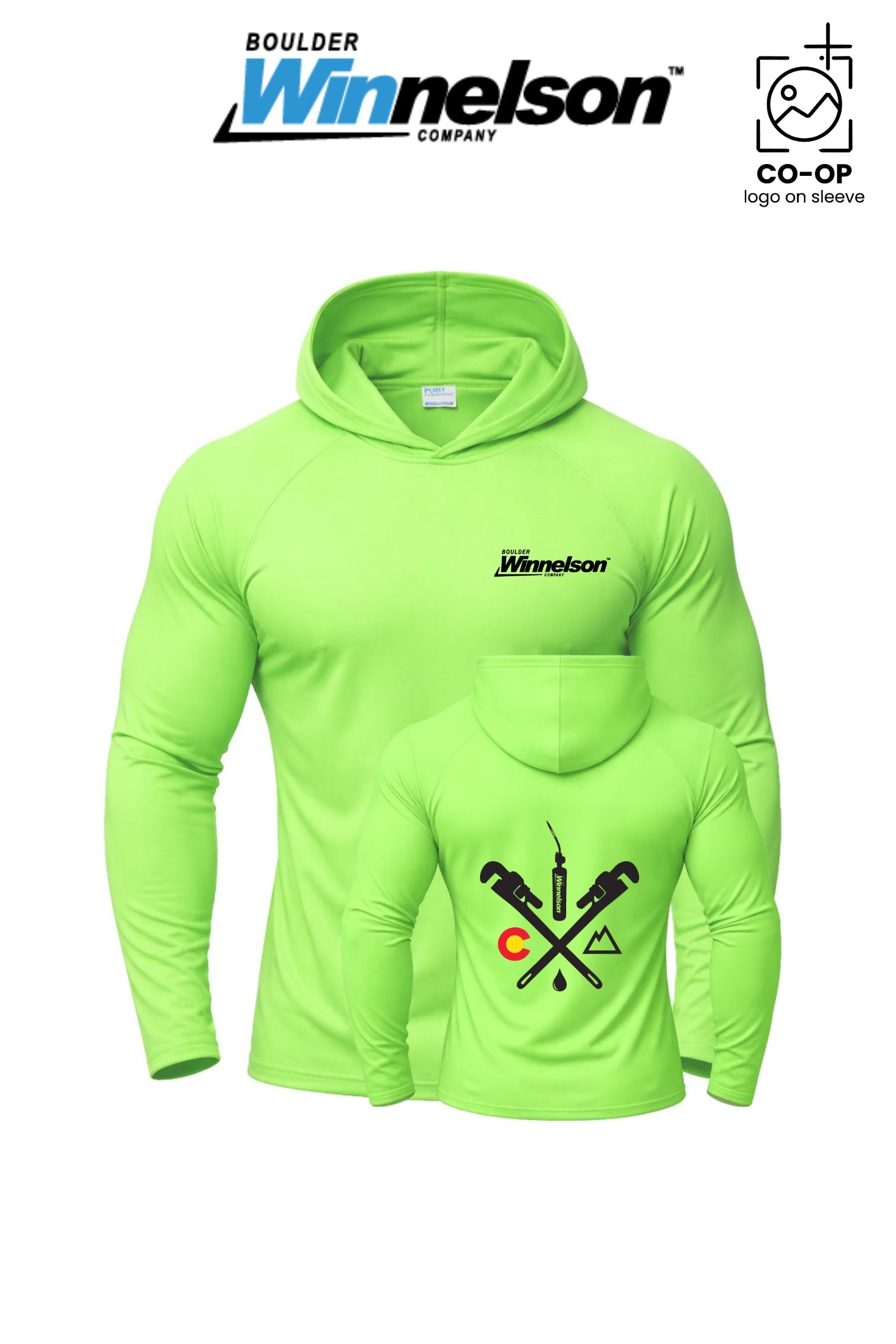 Port & Co™ Performance Pullover Hooded UPF50 Tee - Boulder Winnelson