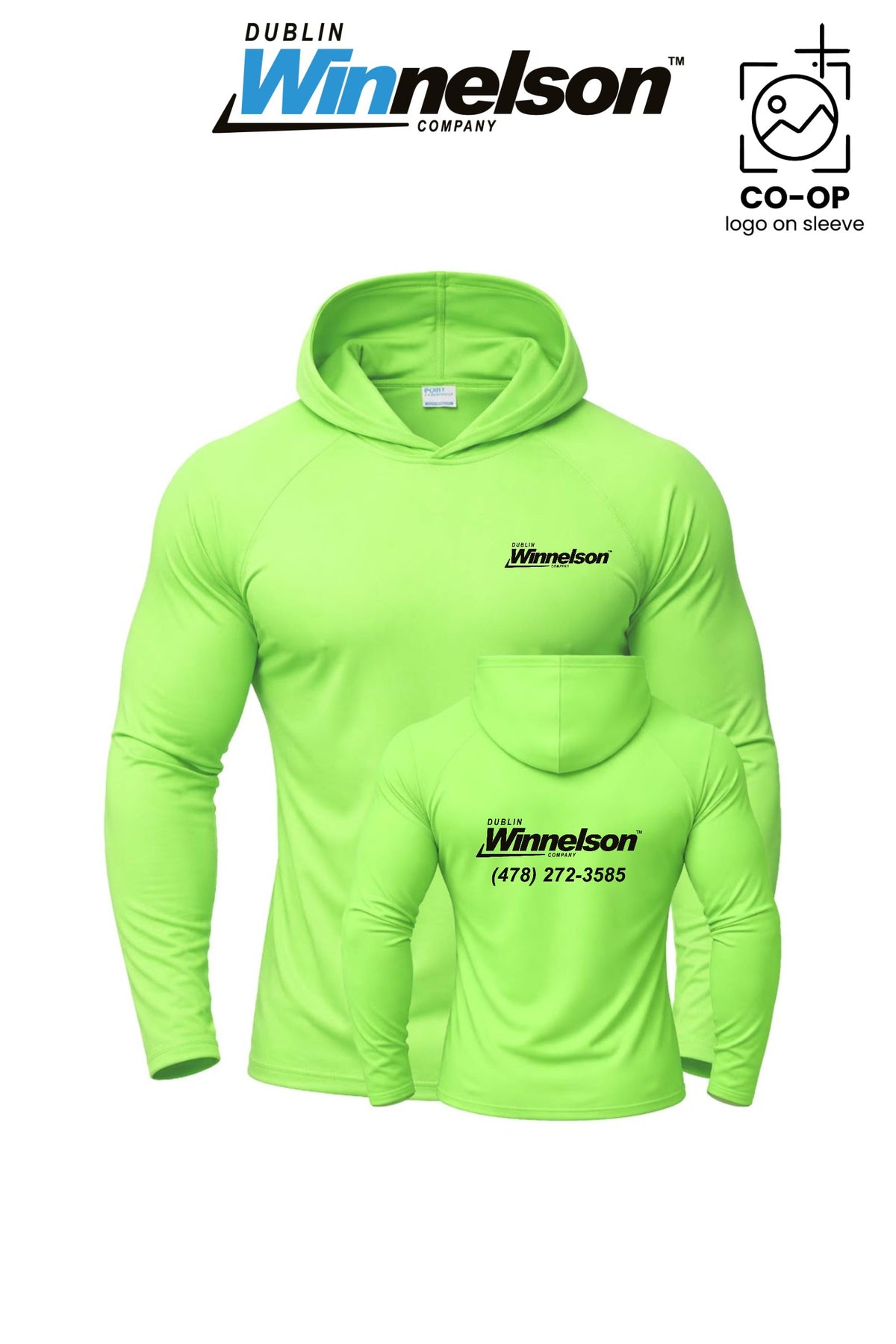 Port & Co™ Performance Pullover Hooded UPF50 Tee - Dublin Winnelson