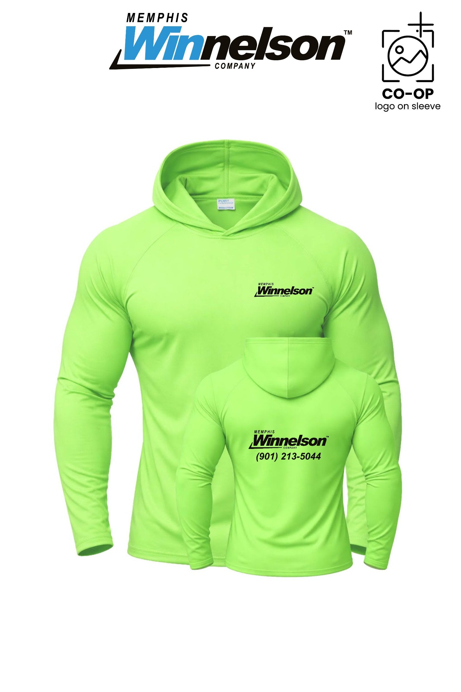 Port & Co™ Performance Pullover Hooded UPF50 Tee - Memphis Winnelson