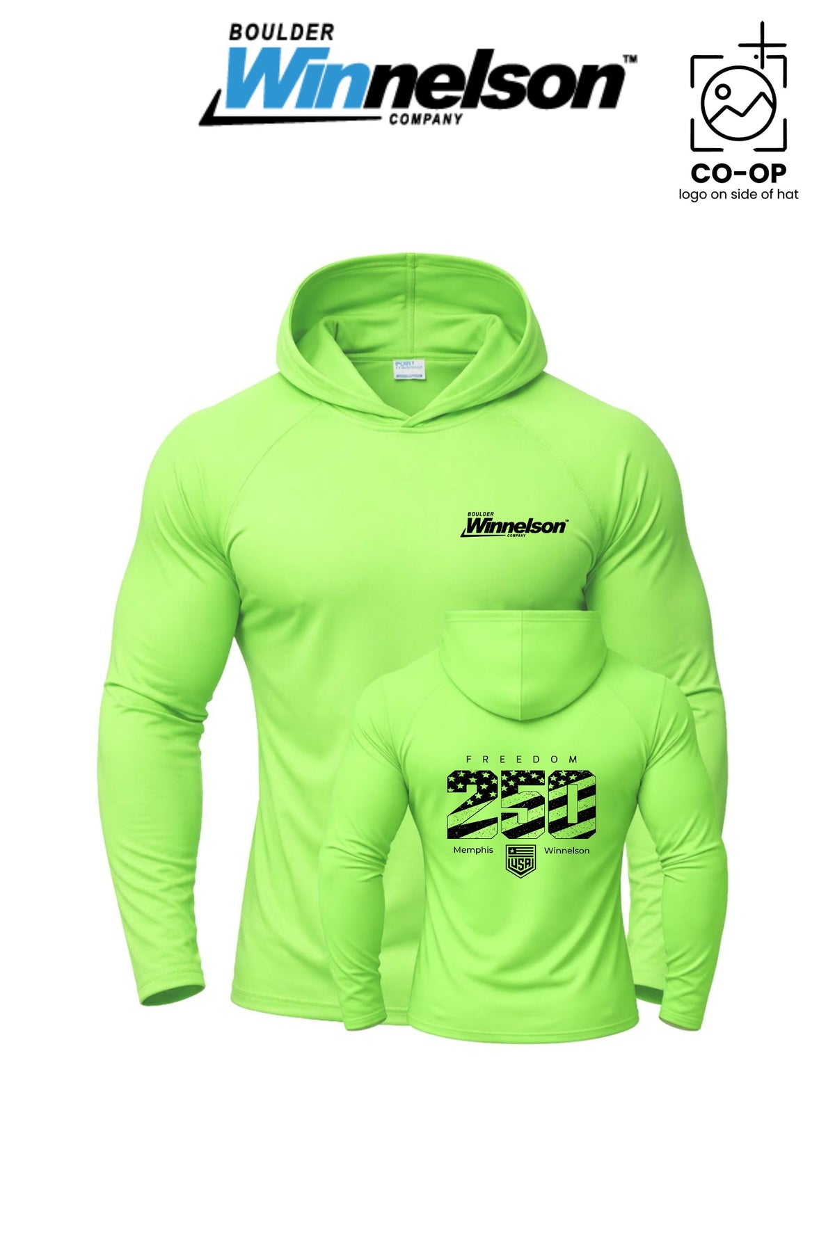 Port & Co™ Performance Pullover Hooded UPF50 Tee - Memphis Winnelson