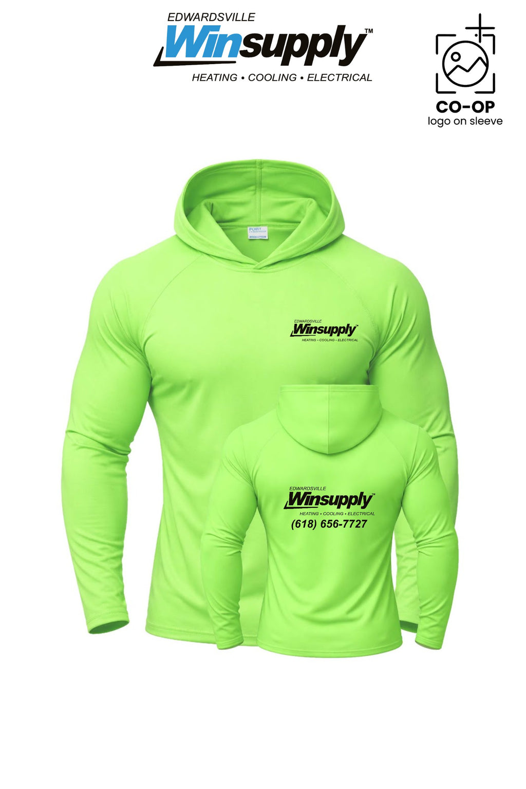 Port & Co™ Performance Pullover Hooded UPF50 Tee - Edwardsville Winsupply
