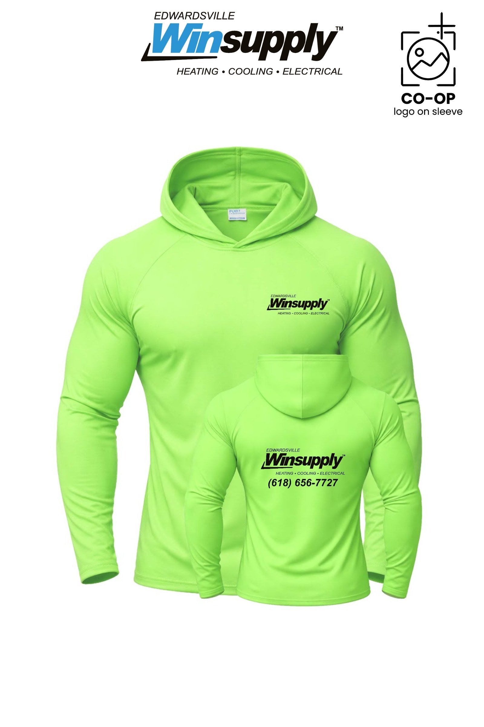 Port & Co™ Performance Pullover Hooded UPF50 Tee - Edwardsville Winsupply