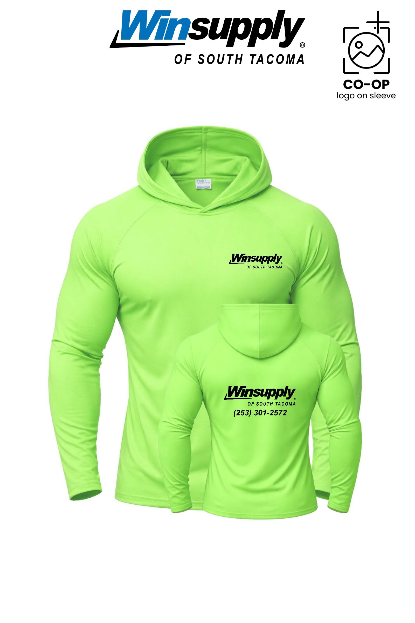 Port & Co™ Performance Pullover Hooded UPF50 Tee - Winsupply of South Tacoma