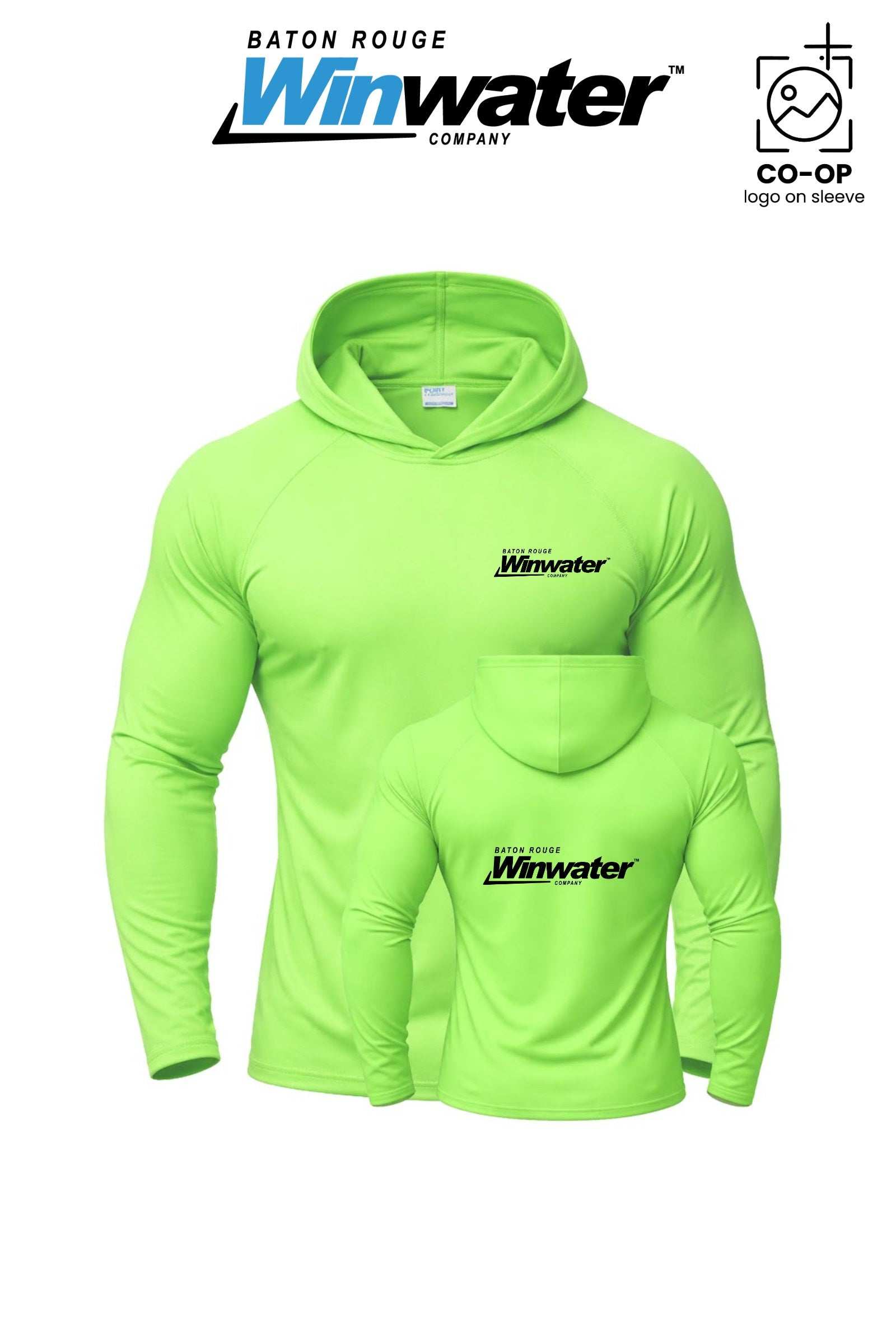 Port & Co™ Performance Pullover Hooded UPF50 Tee - Baton Rouge Winwater