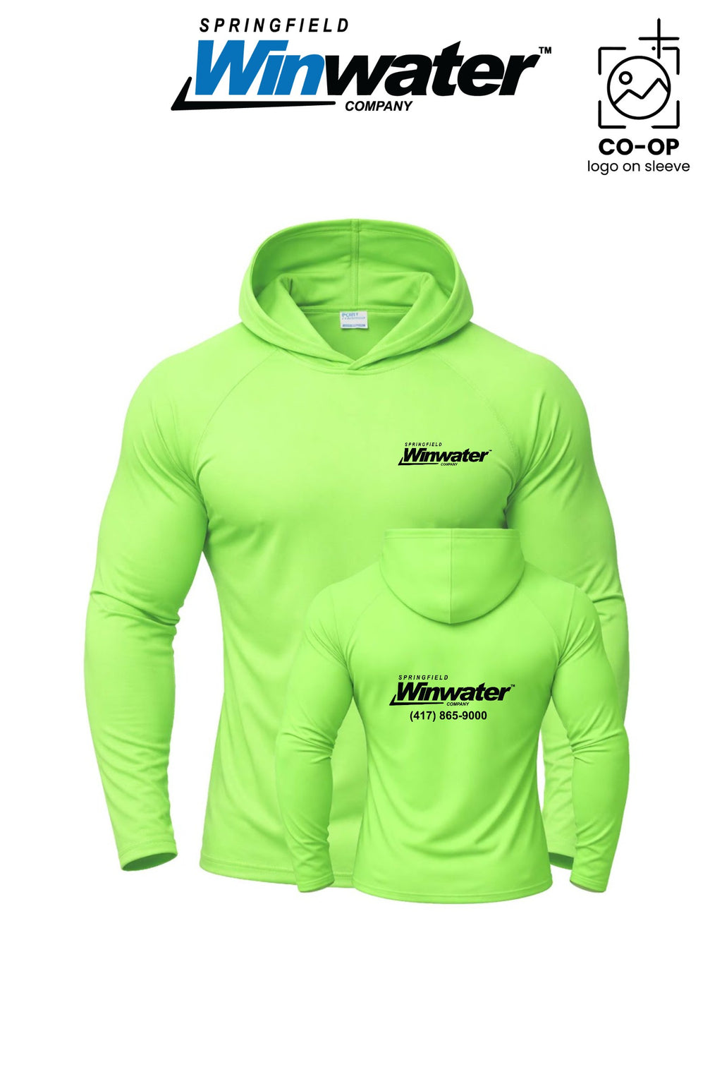Port & Co™ Performance Pullover Hooded UPF50 Tee - Springfield Winwater