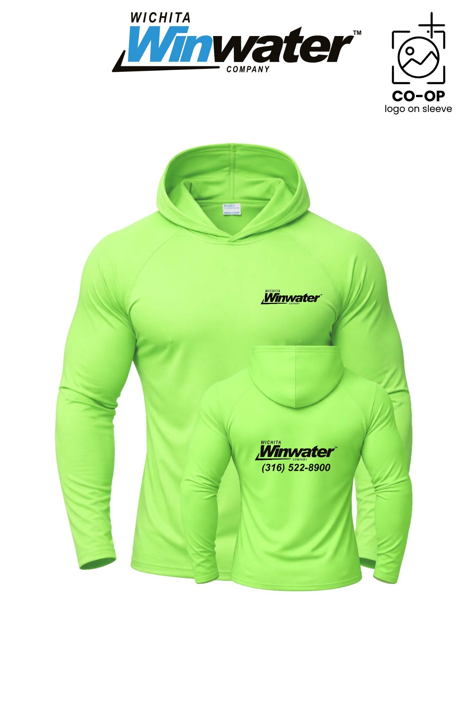 Port & Co™ Performance Pullover Hooded UPF50 Tee - Wichita Winwater