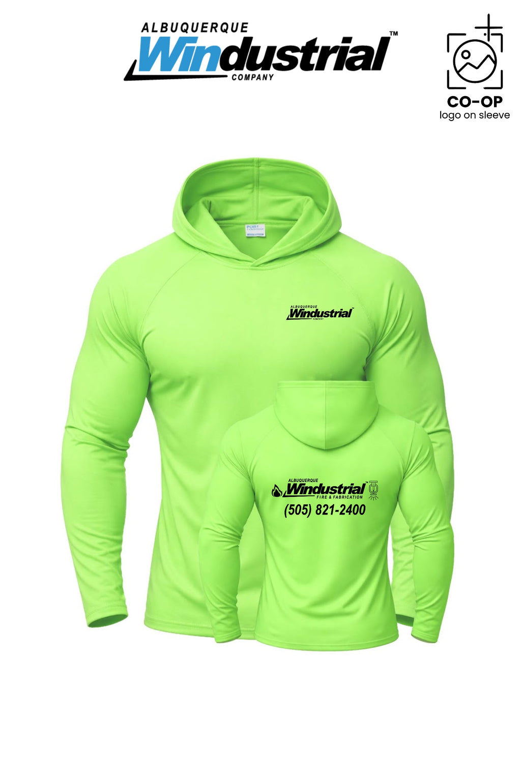 Port & Co™ Performance Pullover Hooded UPF50 Tee - Albuquerque Windustrial