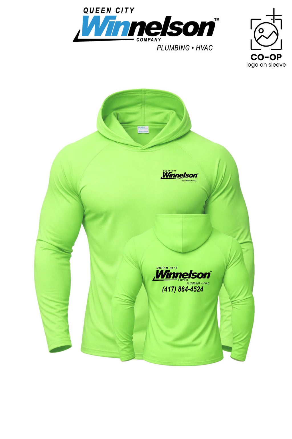 Port & Co™ Performance Pullover Hooded UPF50 Tee - Queen City Winnelson