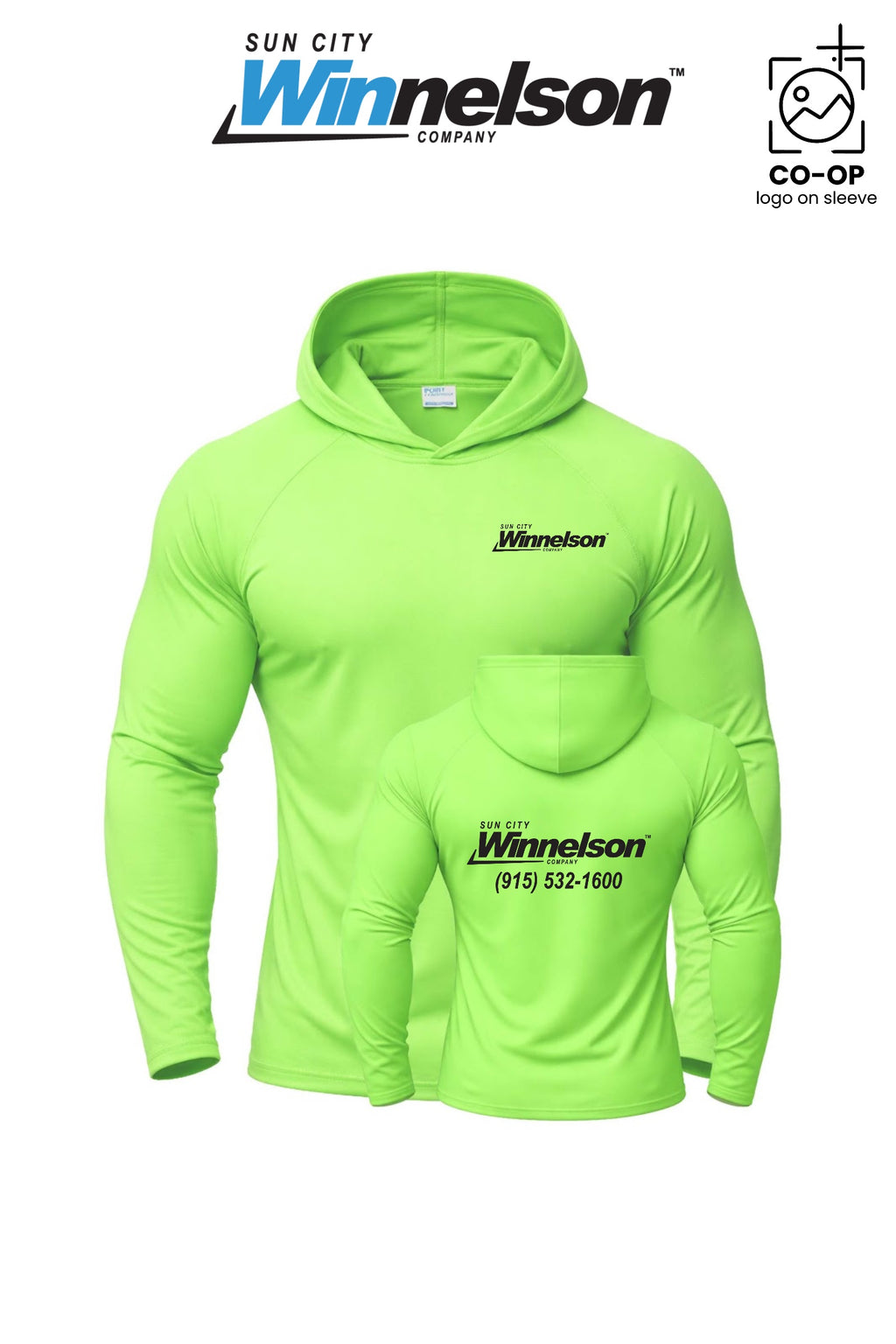 Port & Co™ Performance Pullover Hooded UPF50 Tee - Sun City Winnelson