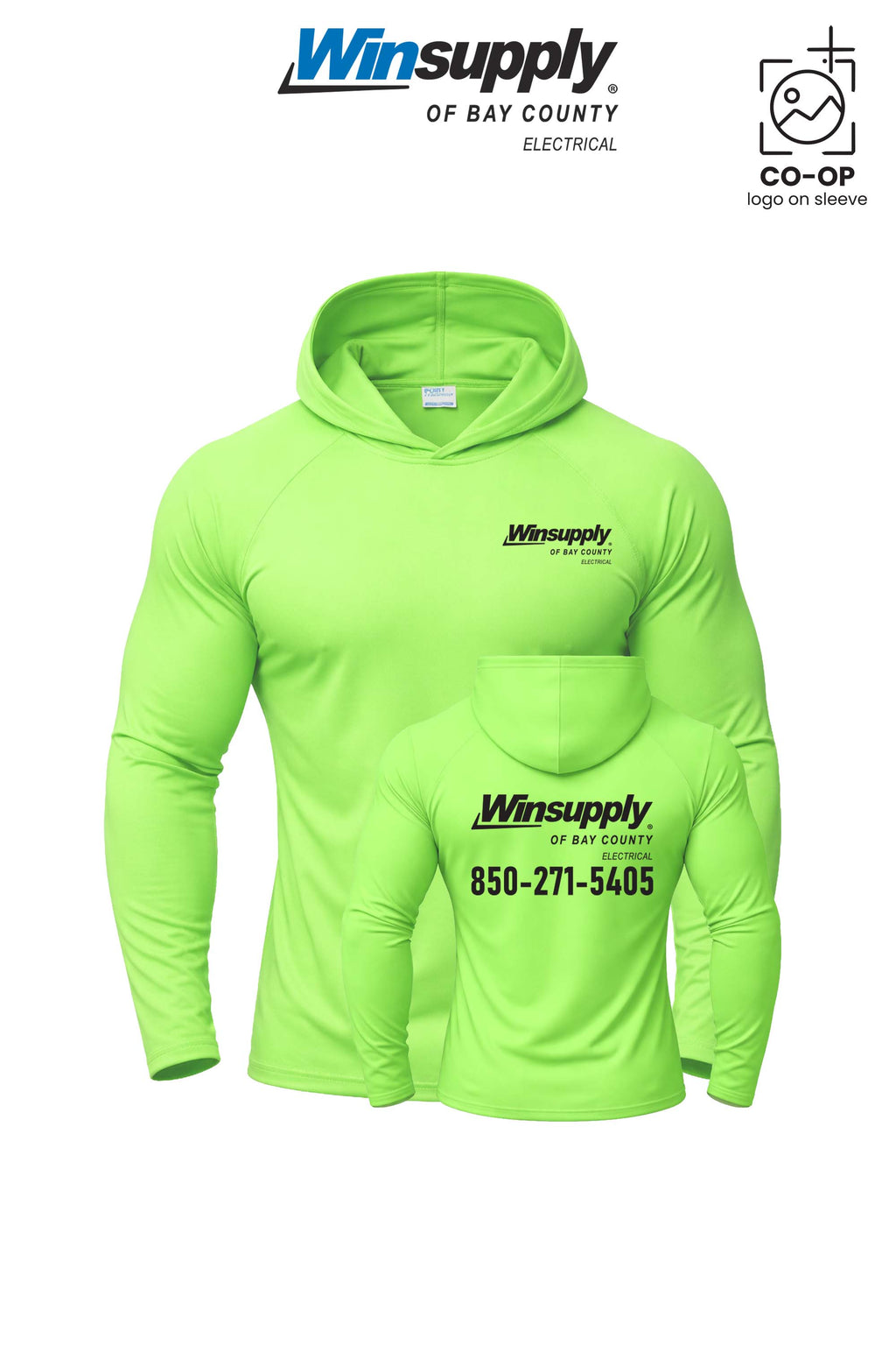 Port & Co™ Performance Pullover Hooded UPF50 Tee - Winsupply Bay County FL
