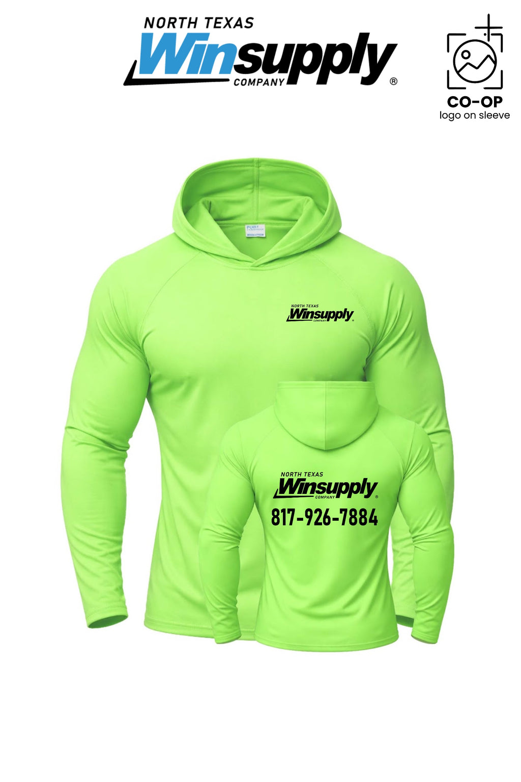 Port & Co™ Performance Pullover Hooded UPF50 Tee - North Texas Winsupply