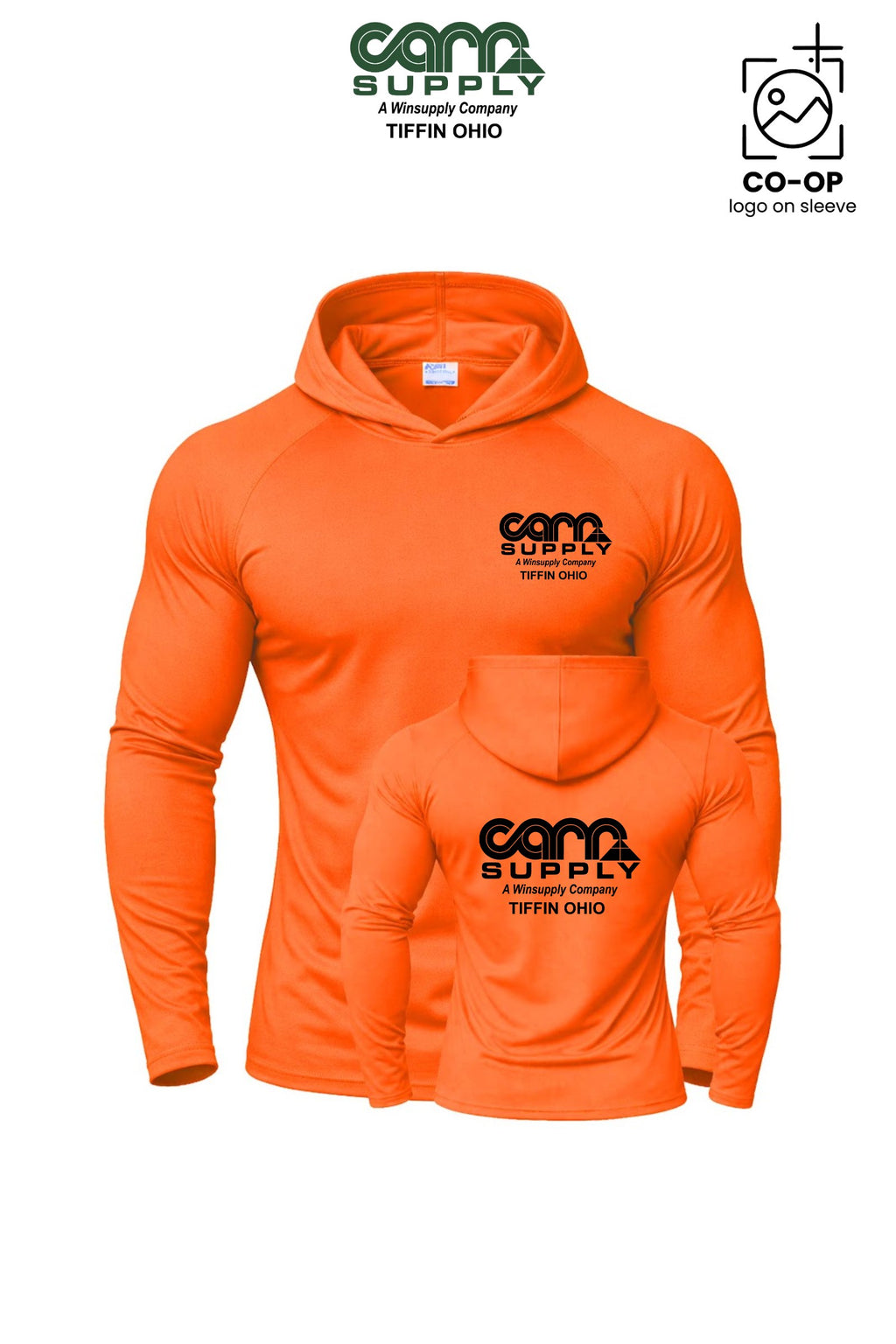 Port & Co™ Performance Pullover Hooded UPF50 Tee - Carr Supply - Tiffin